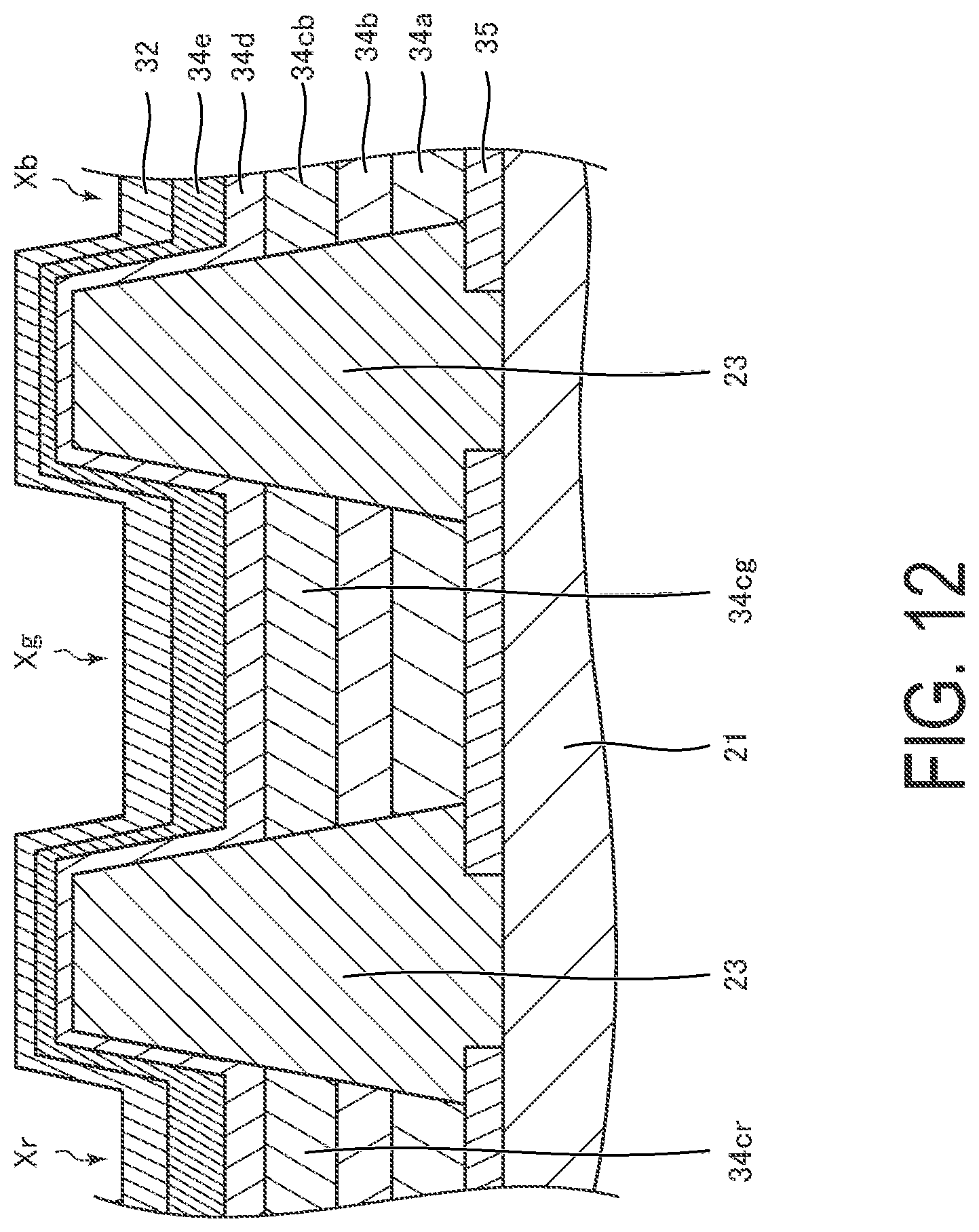 Patent US12317734 Figure 12 – Display device and display device production method