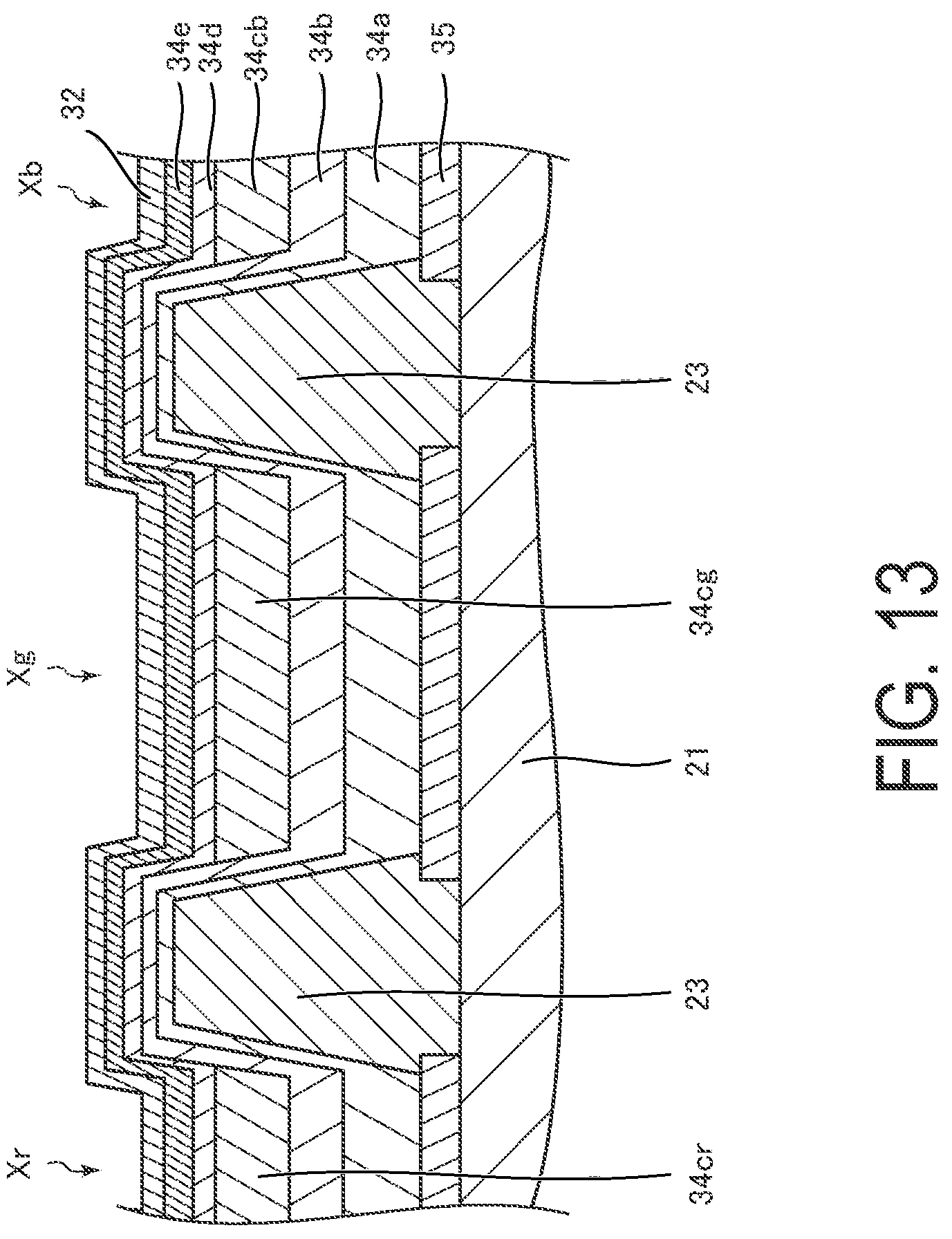 Patent US12317734 Figure 13 – Display device and display device production method