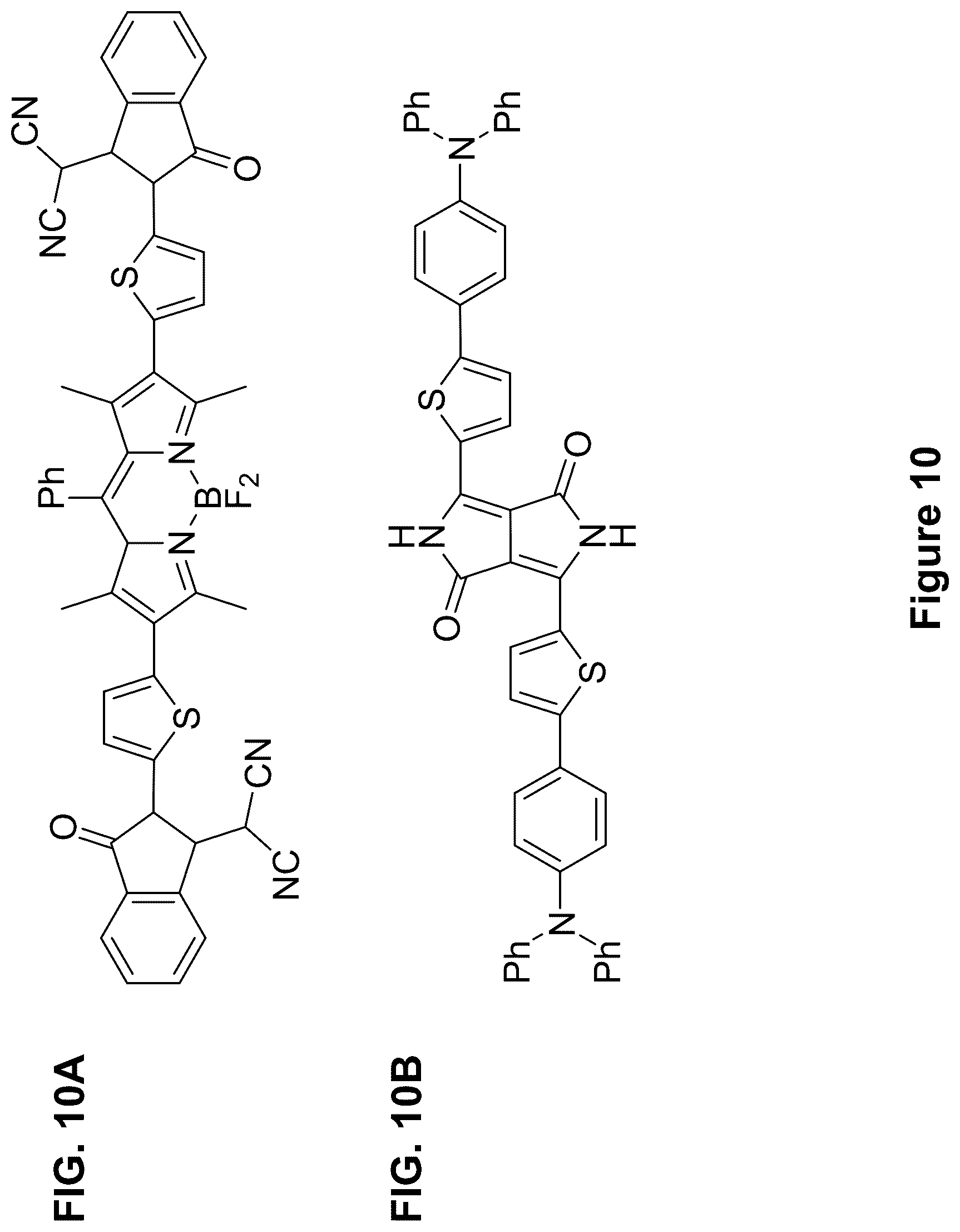 Patent US12317738 Figure 10 – Symmetric charge transfer compounds for organic photovoltaics