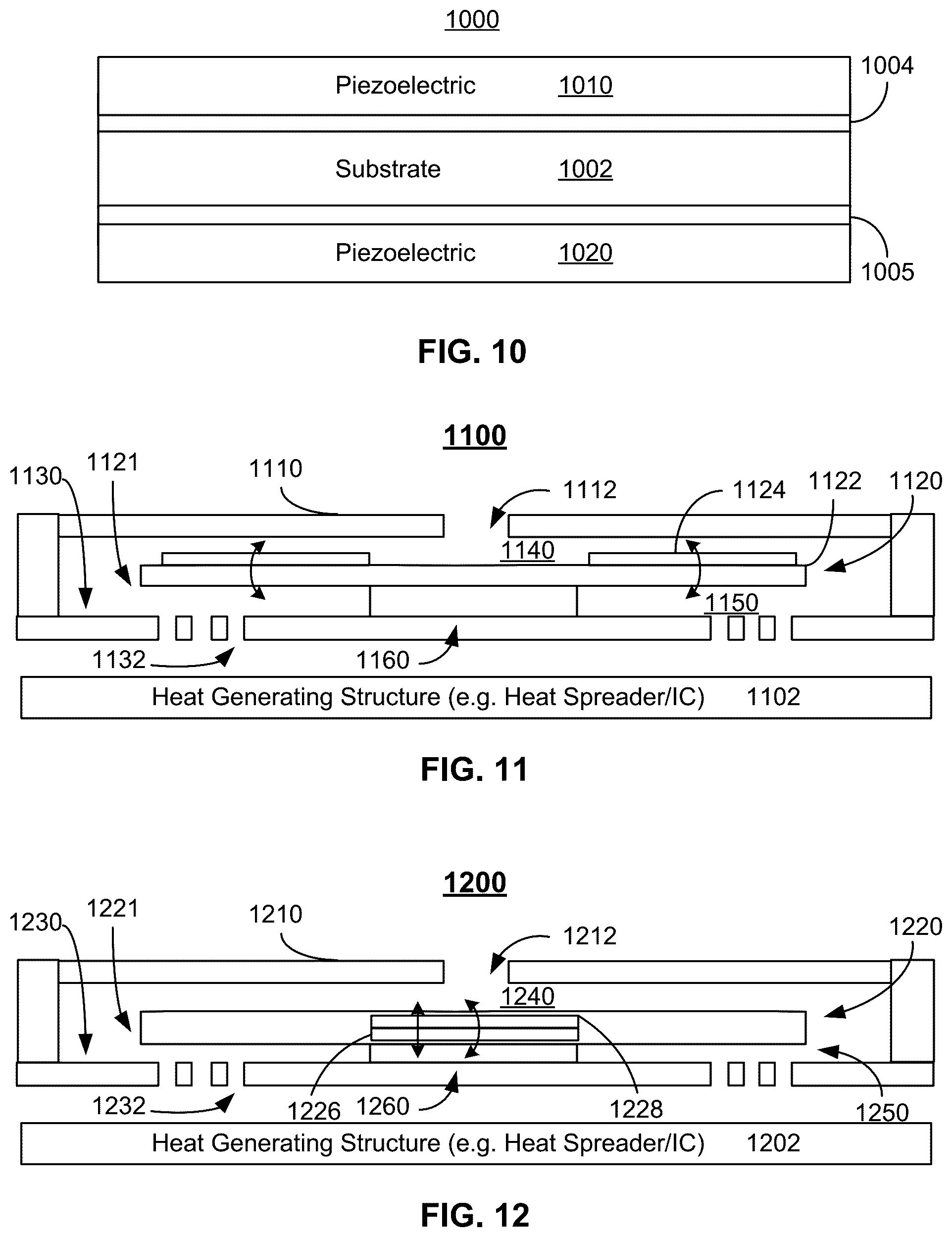 Patent US12317749 Figure 8 – Actuator designs for MEMS-based active cooling