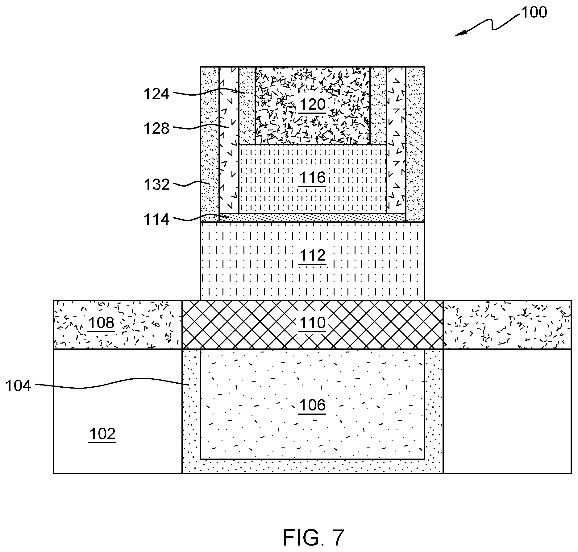 Patent US12317752 Figure 7 – MRAM structure with multilayer encapsulation