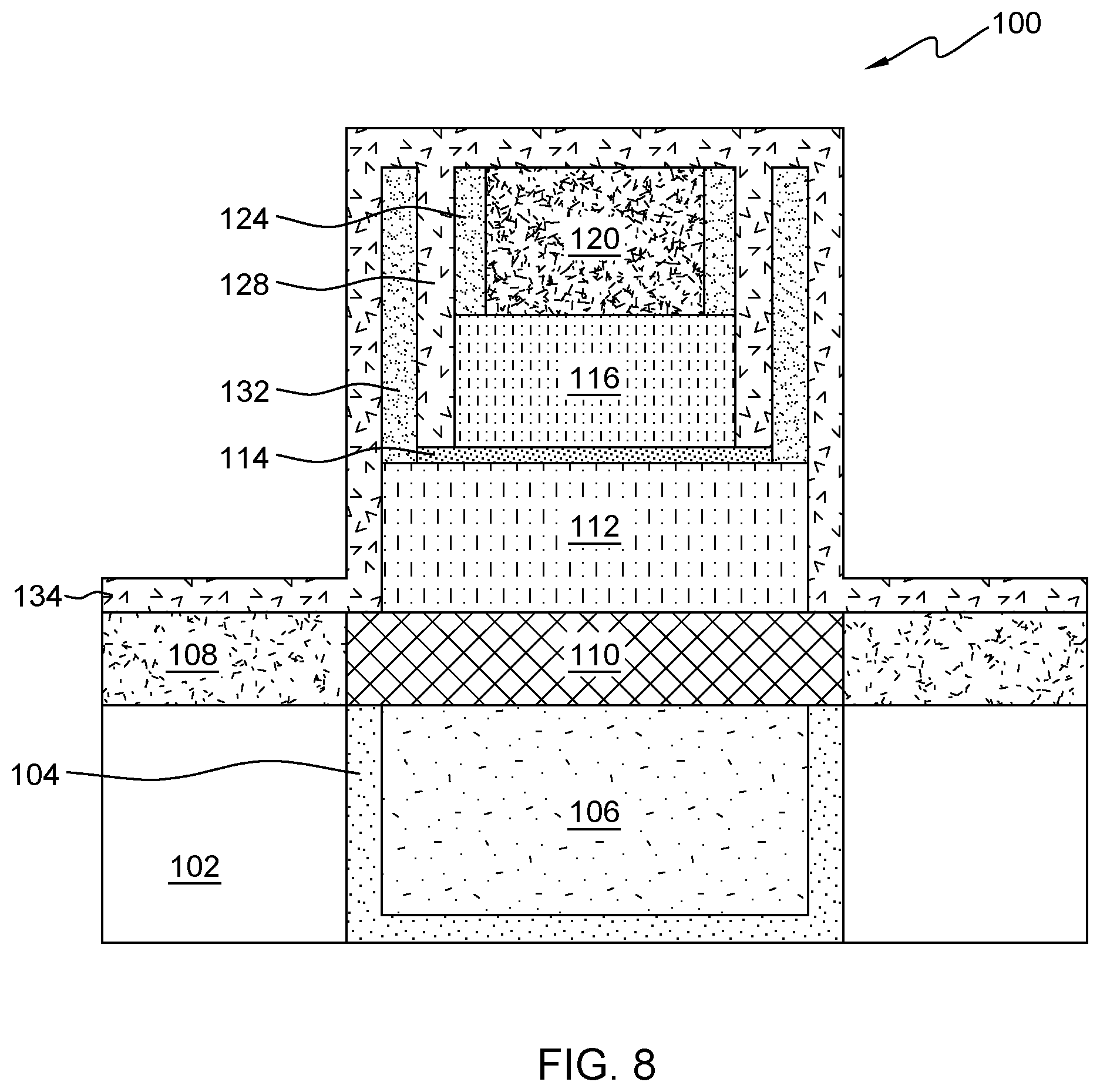 Patent US12317752 Figure 8 – MRAM structure with multilayer encapsulation