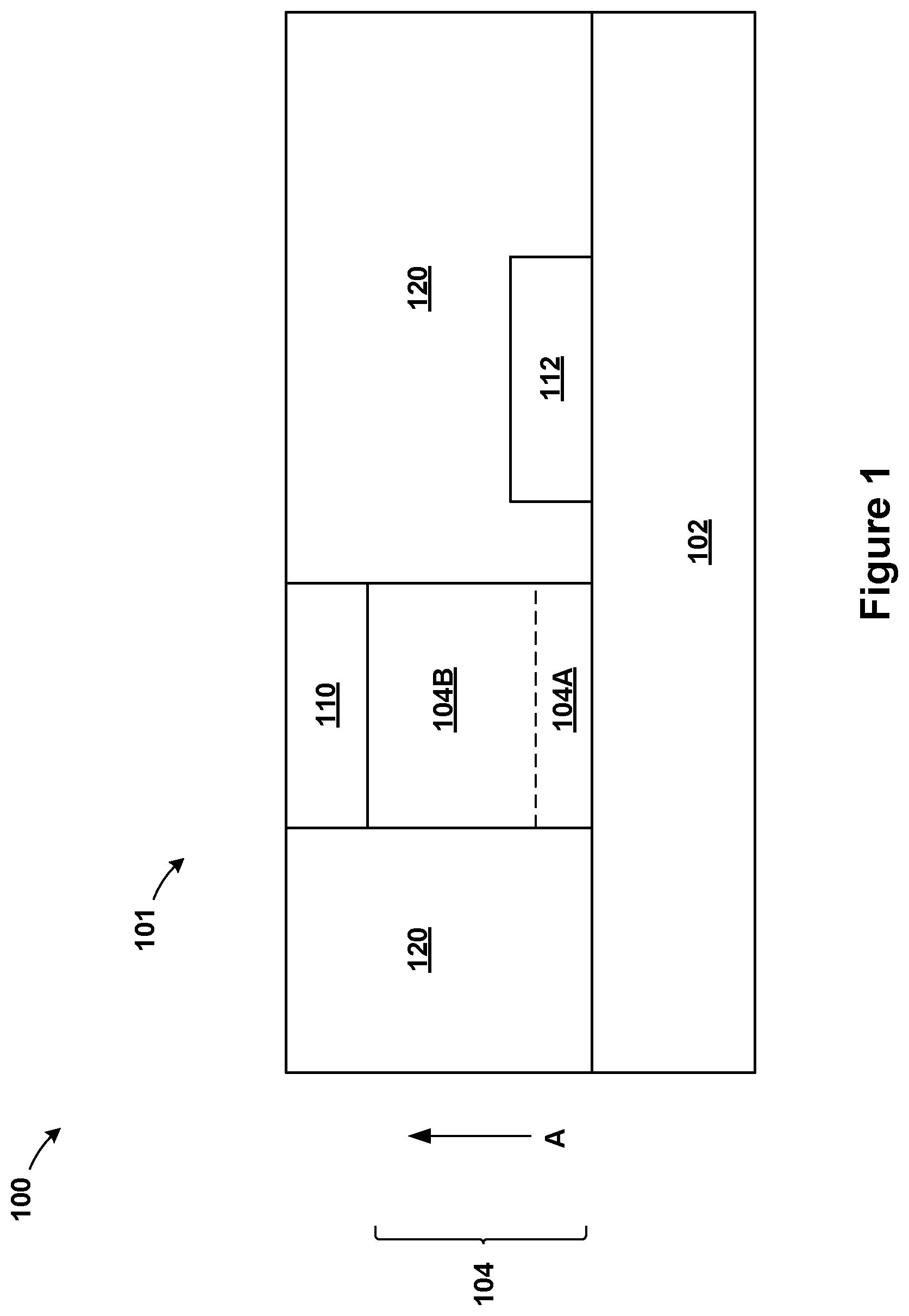 Patent US12317760 Figure 1 – Crossbar memory array in back end of line