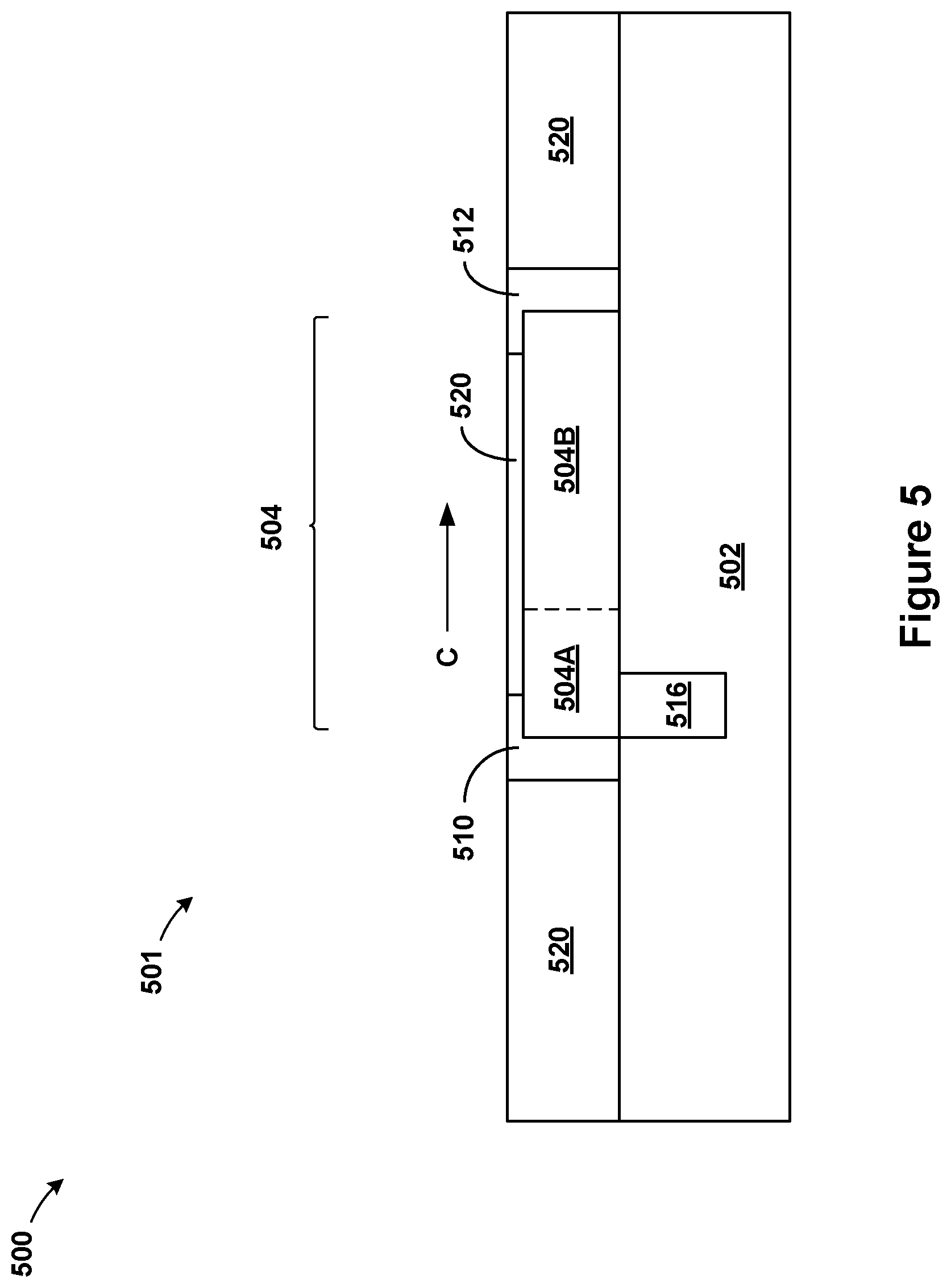 Patent US12317760 Figure 5 – Crossbar memory array in back end of line