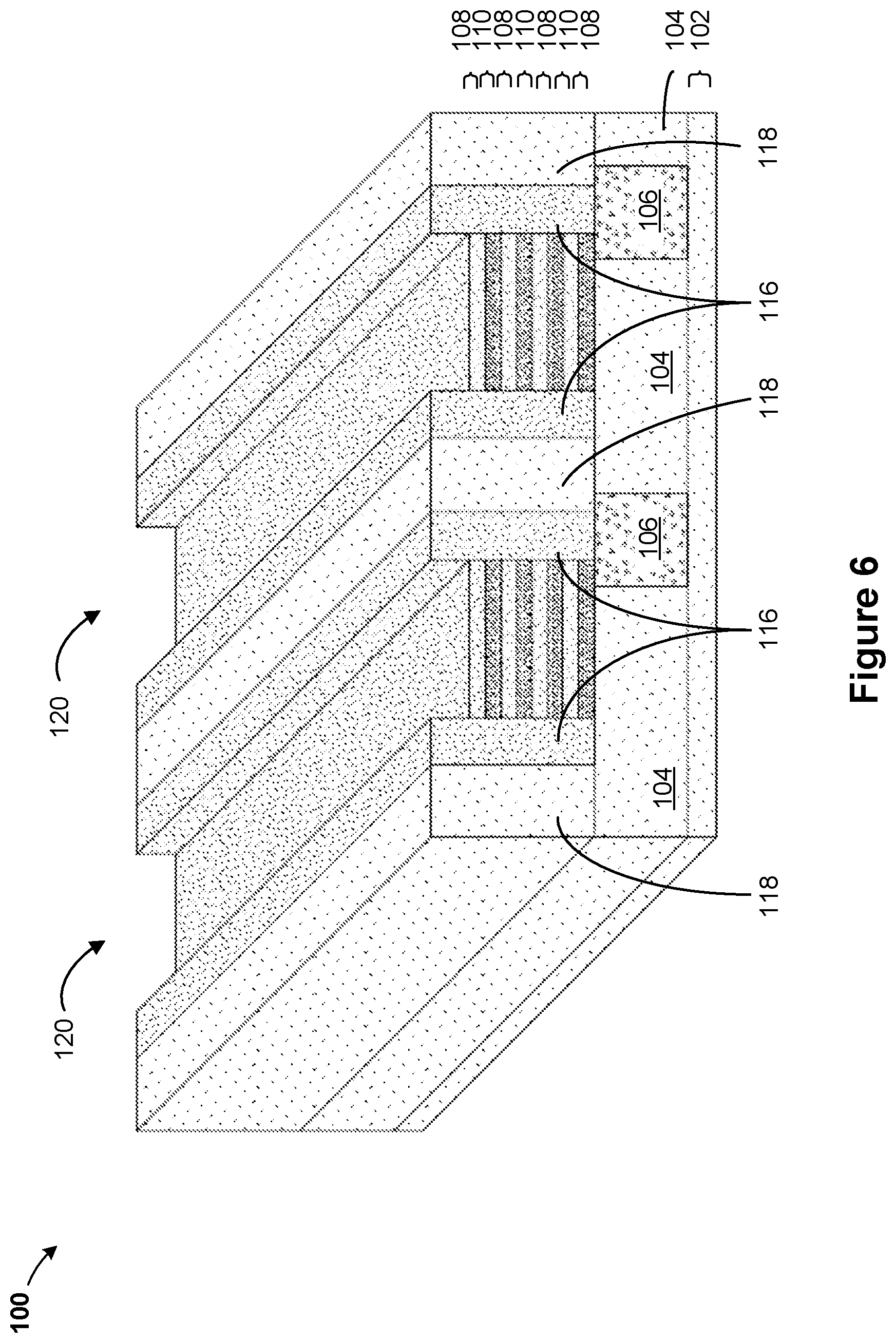 Patent US12317763 Figure 6 – Memory cell with comb-shaped electrodes