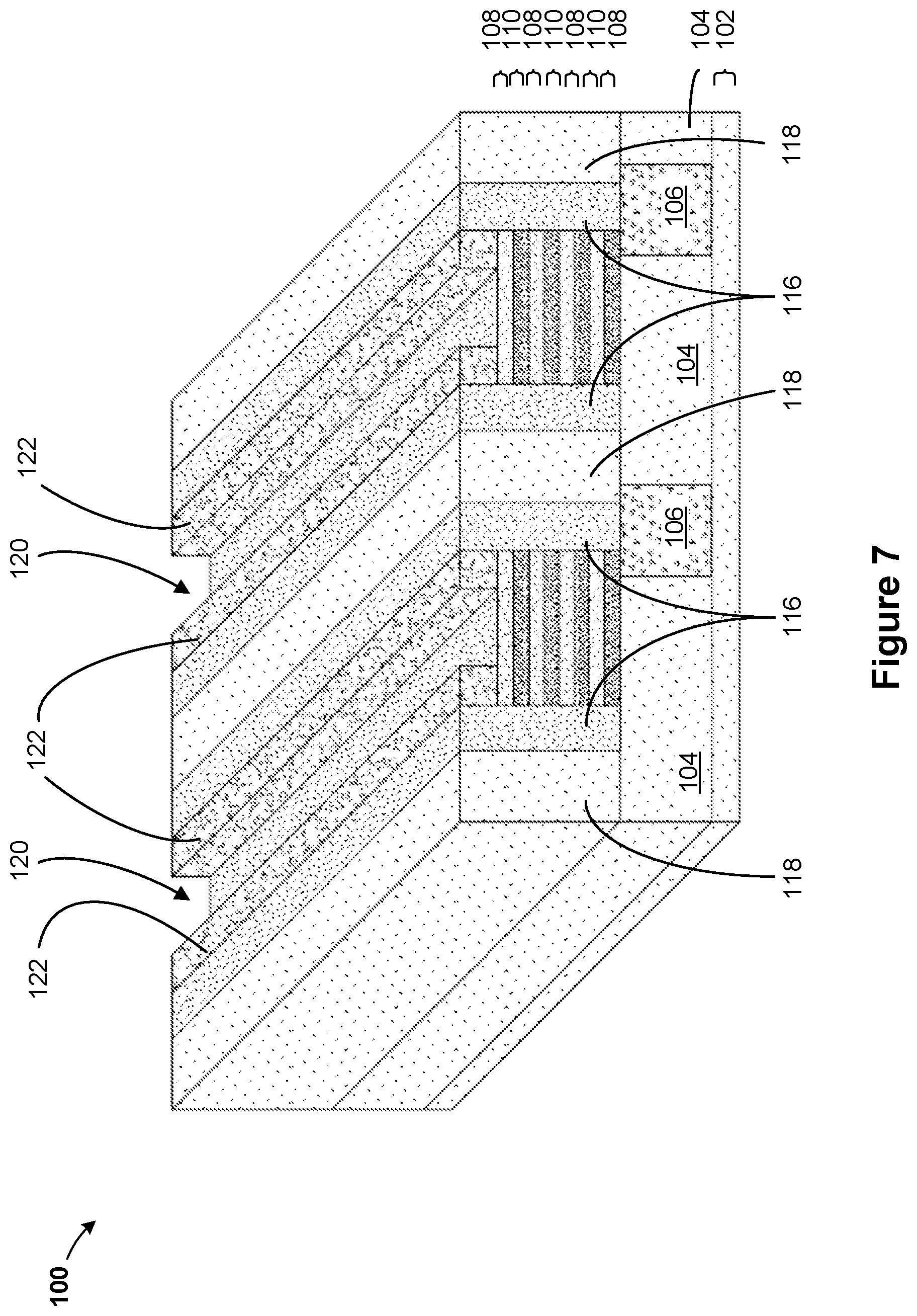 Patent US12317763 Figure 7 – Memory cell with comb-shaped electrodes