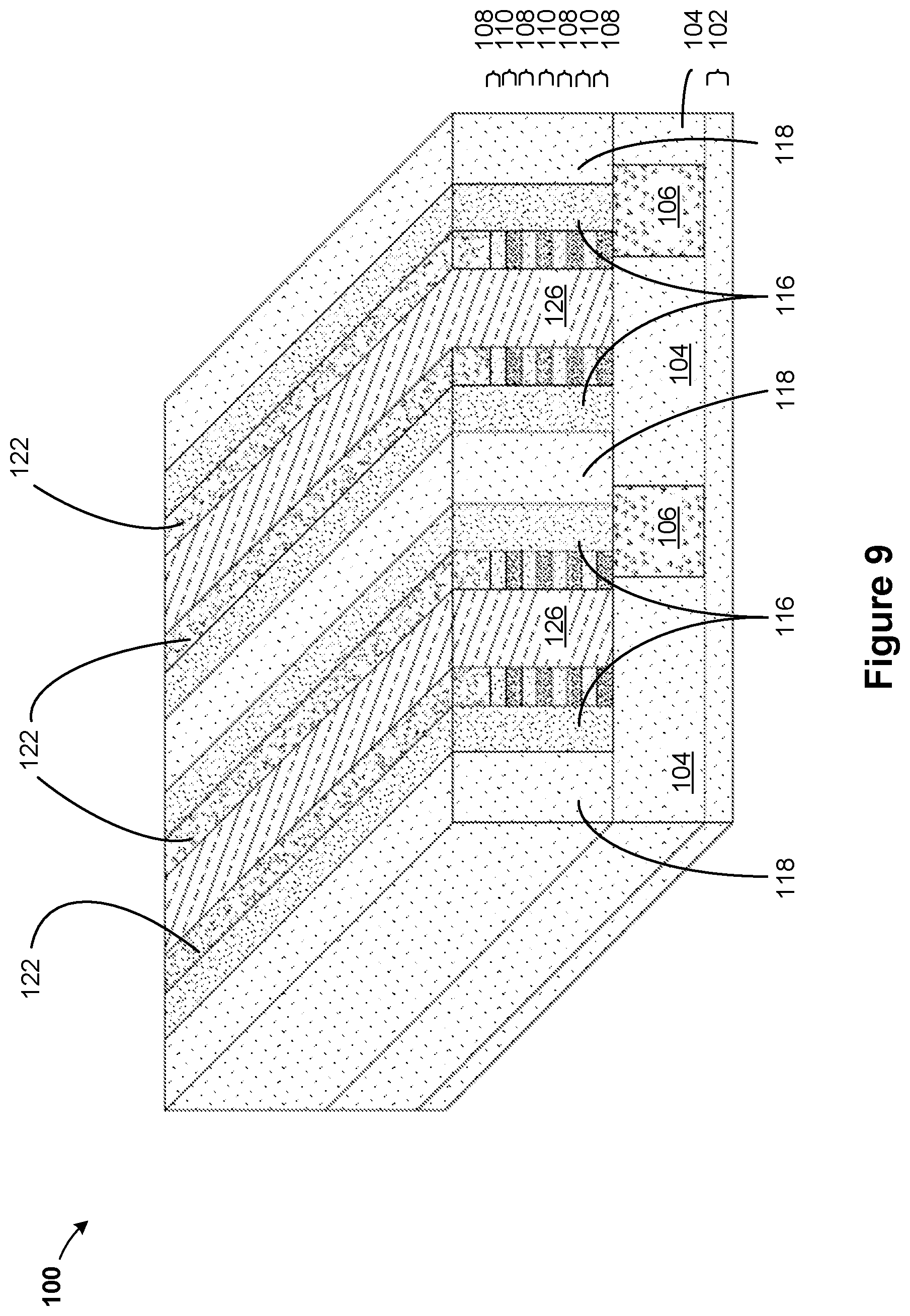 Patent US12317763 Figure 9 – Memory cell with comb-shaped electrodes