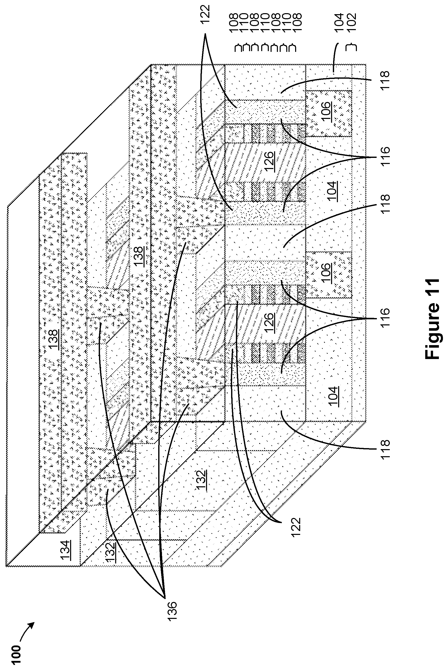 Patent US12317763 Figure 11 – Memory cell with comb-shaped electrodes