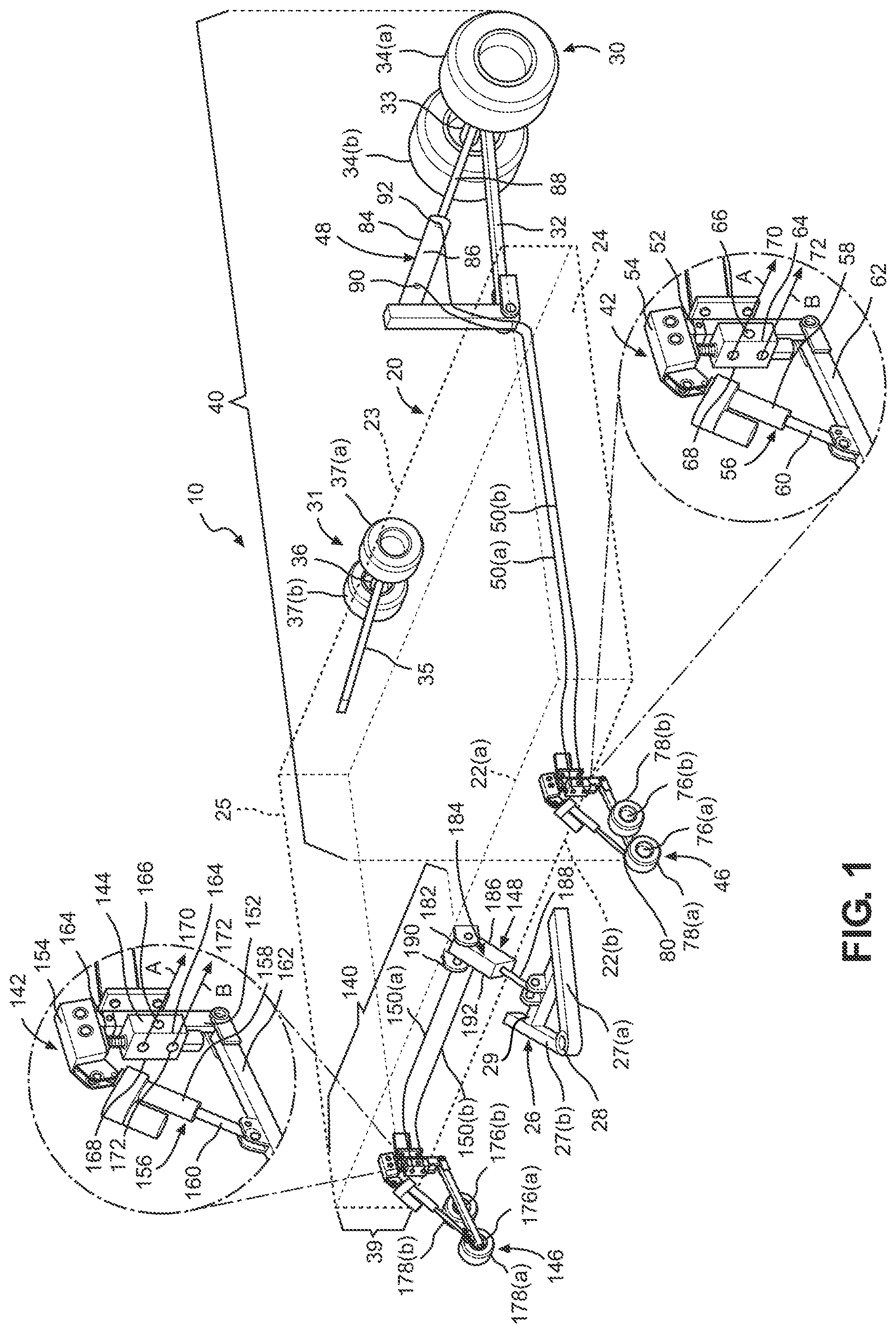 Patent US12317768 Figure 1 – Automatic terrain adjustment system for an agricultural implement