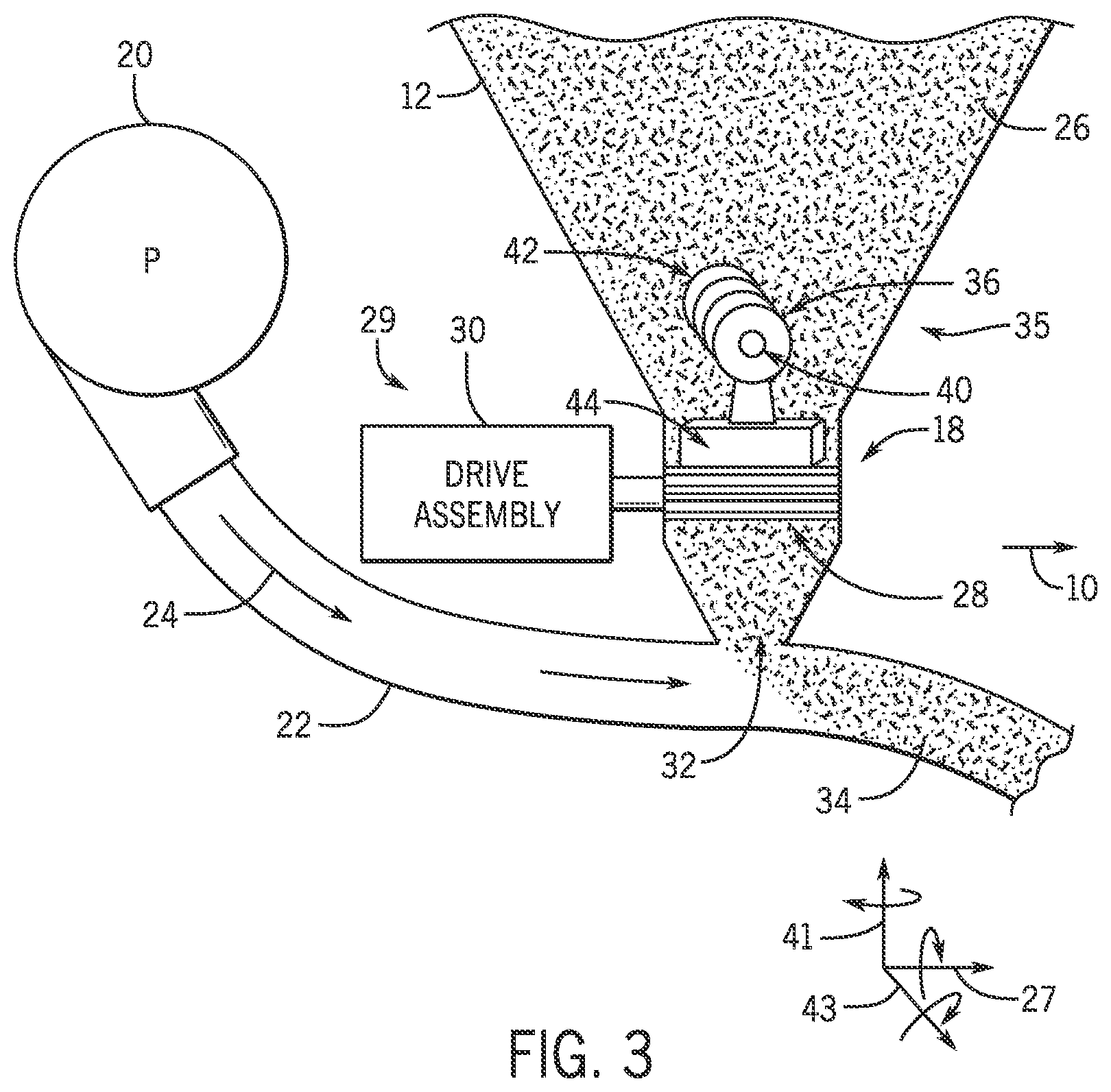 Patent US12317771 Figure 3 – Agitator drive system for a product metering system