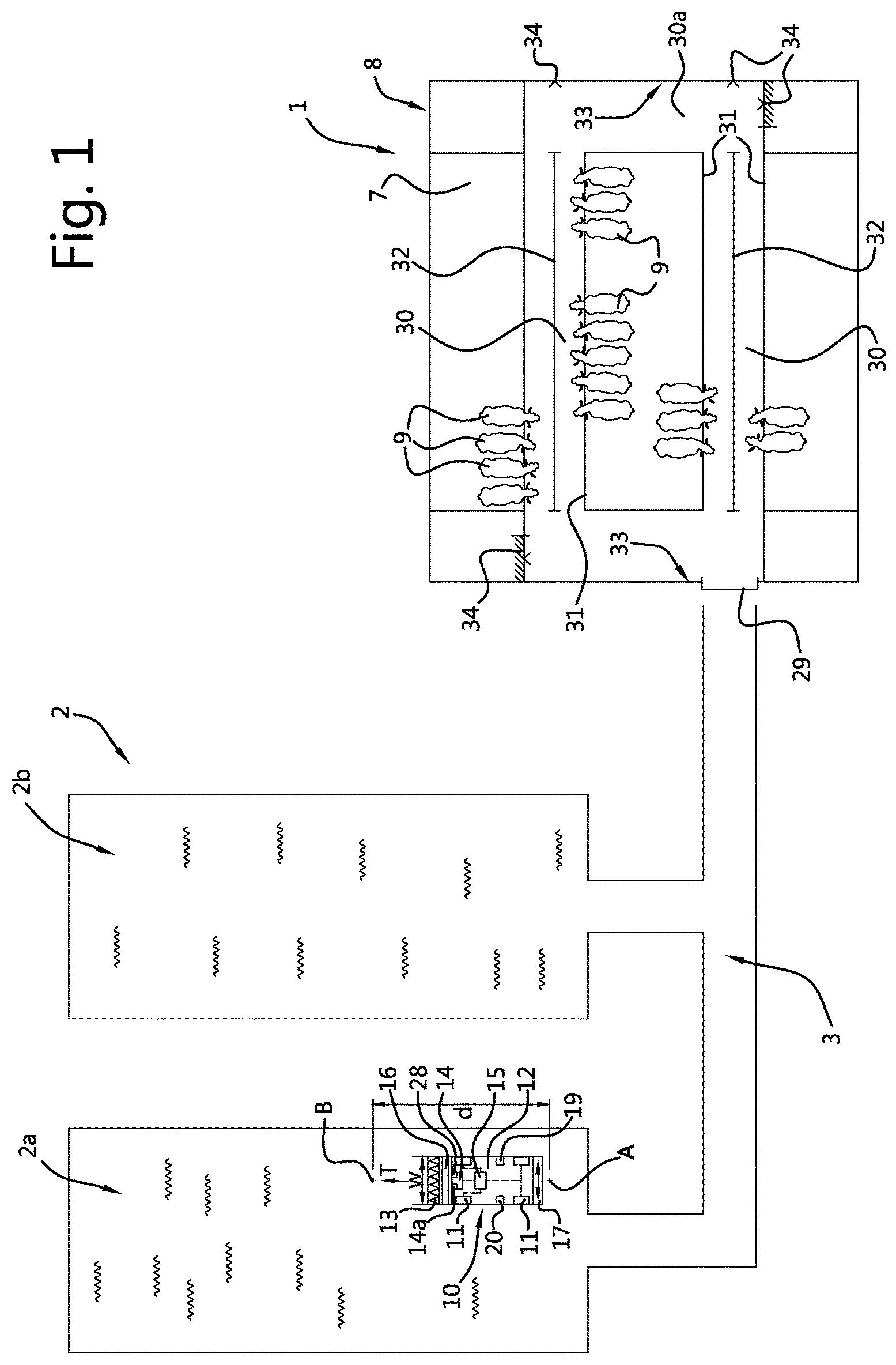 Patent US12317774 — System for mowing plants, in particular grass, and method of feeding animals by means of such a system — Figure 1