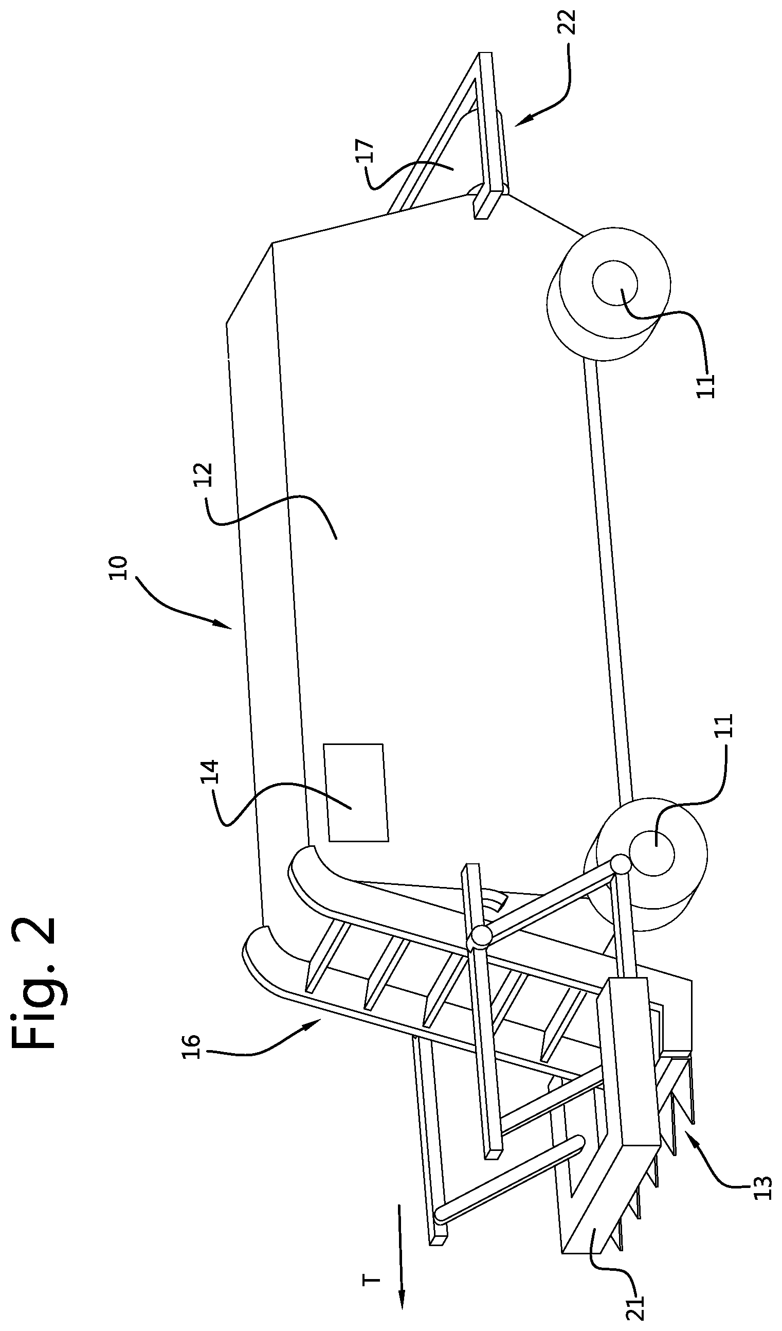 Patent US12317774 Figure 2 – System for mowing plants, in particular grass, and method of feeding animals by means of such a system