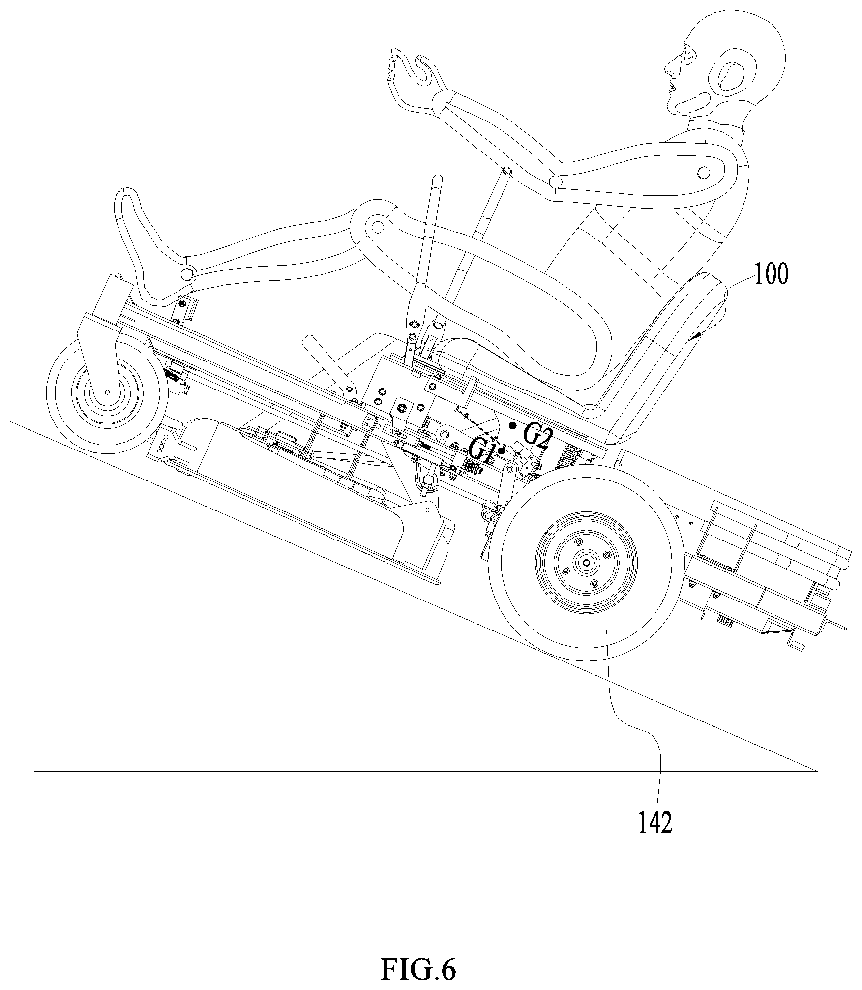 Patent US12317778 Figure 6 – Electric riding lawn mower