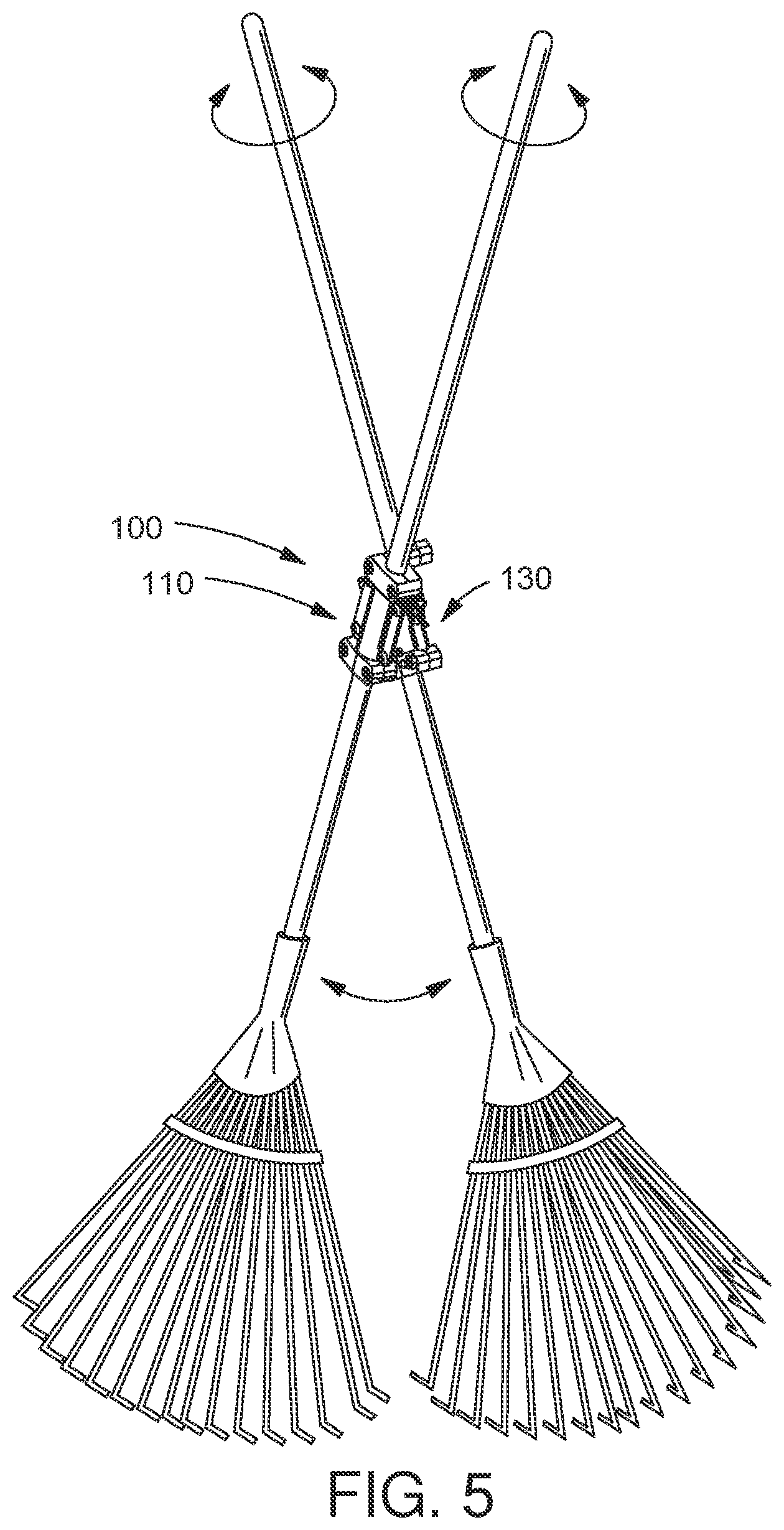 Patent US12317779 Figure 5 – Swivel coupling device for rakes and other yard tools
