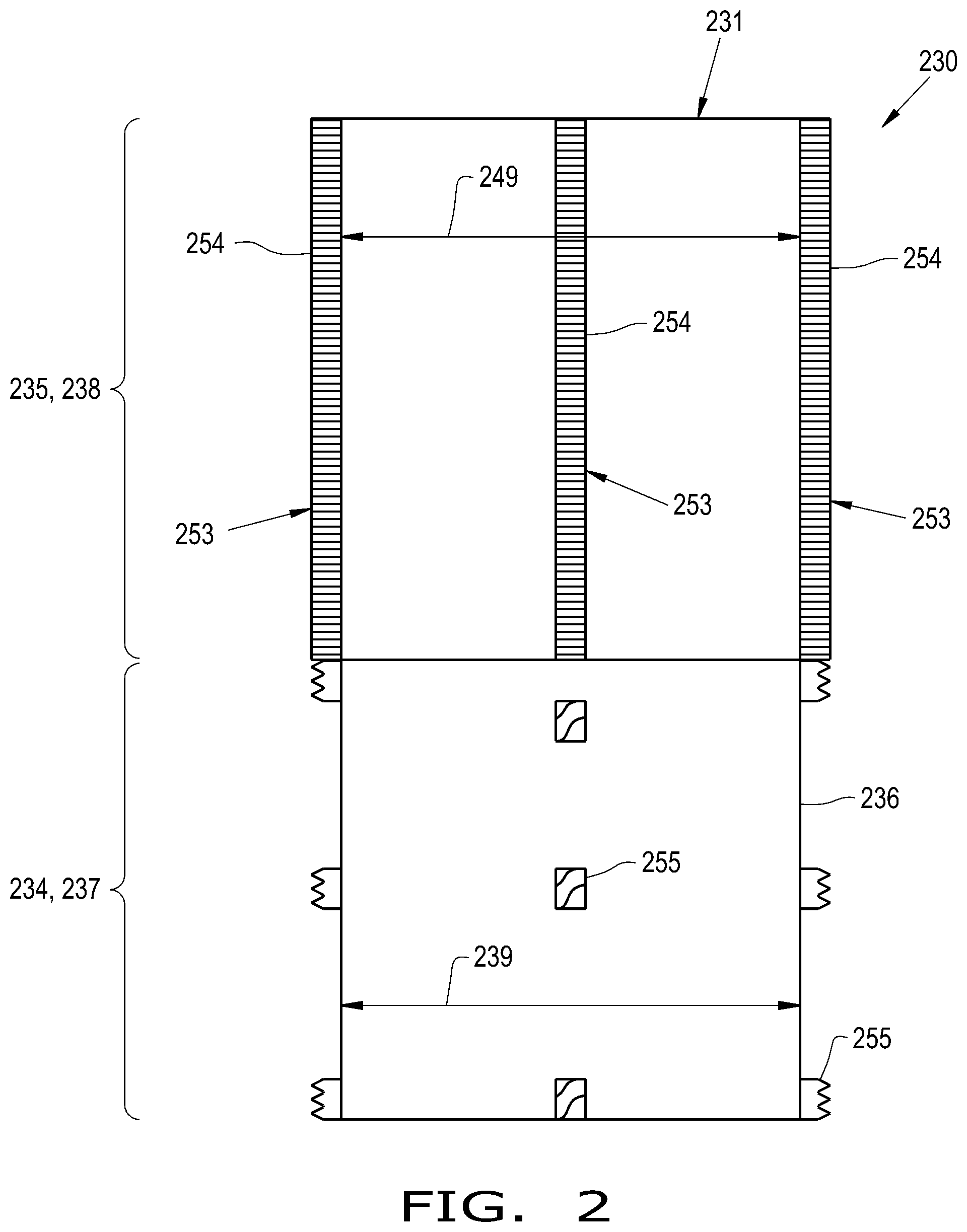 Patent US12317780 Figure 2 – Brush system for a threshing and separating system of an agricultural harvester