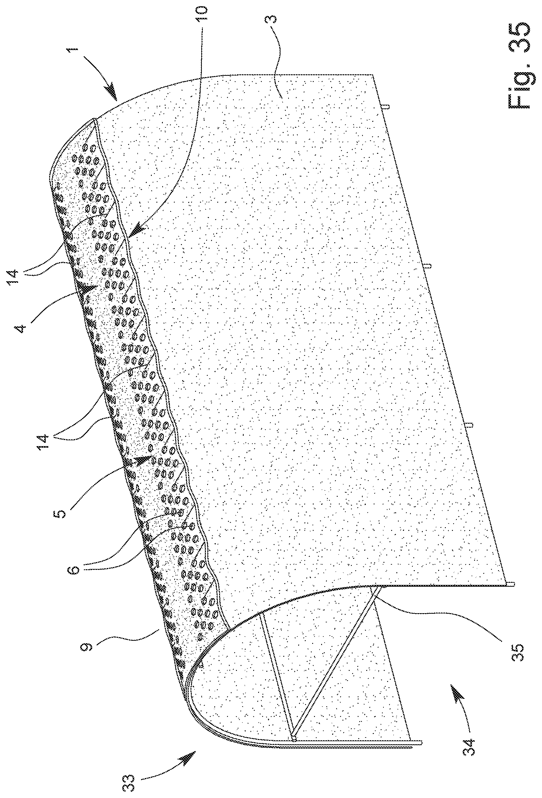 Patent US12317782 Figure 16 – Elongated sheet for covering agricultural cultivated plants