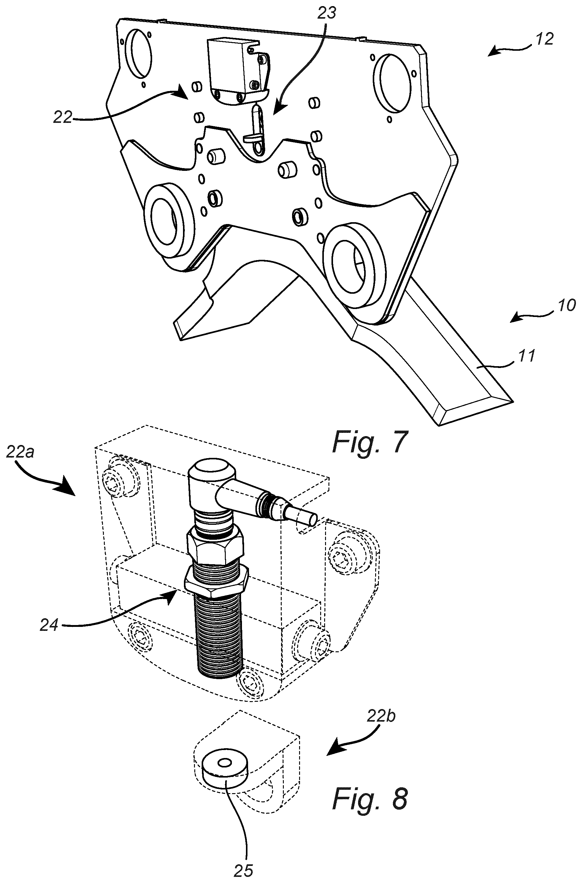 Patent US12317787 Figure 7 – Harvesting head for forestry and a method for determining a thickness of a tree trunk in a harvesting head for forestry