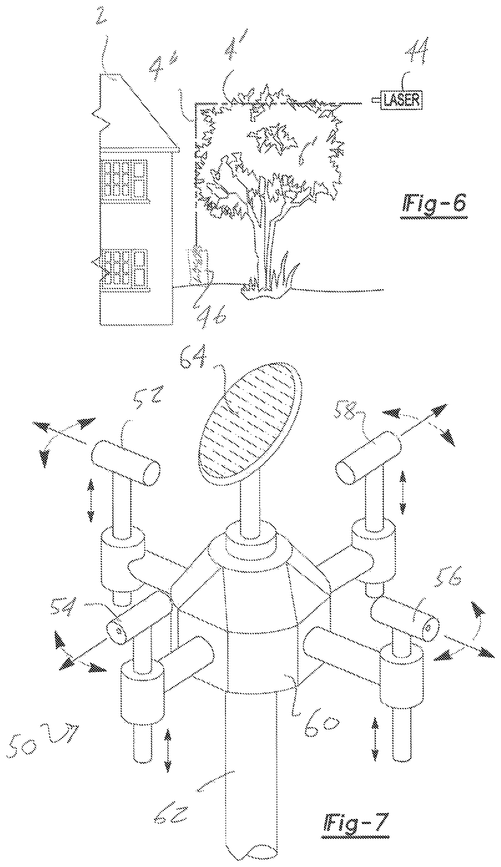 Patent US12317790 Figure 3 – Growth control assembly for trees, shrubs and other foliage utilizing laser technology