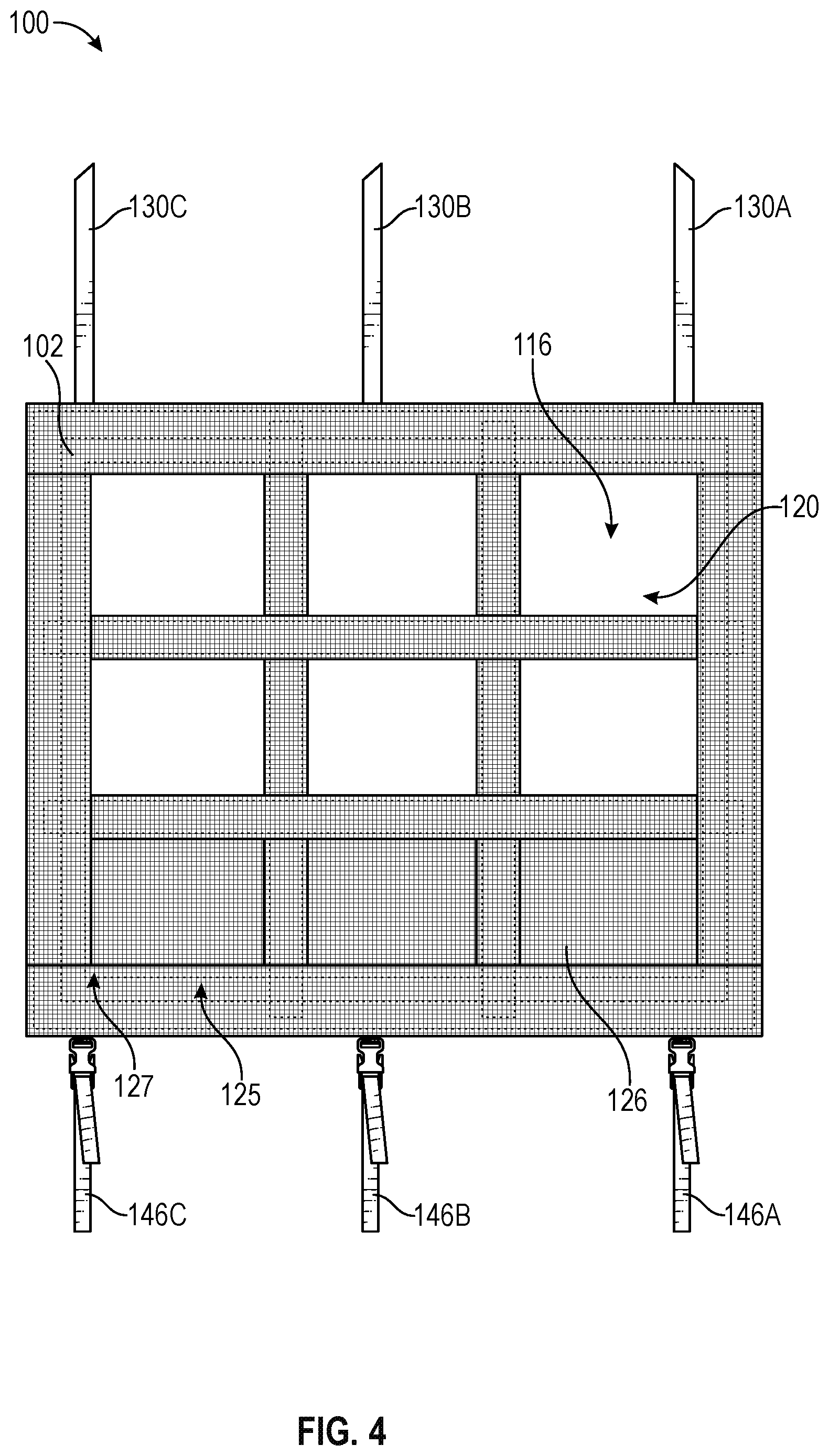Patent US12317856 Figure 3 – Removably attachable manger cover and system for horse trailers