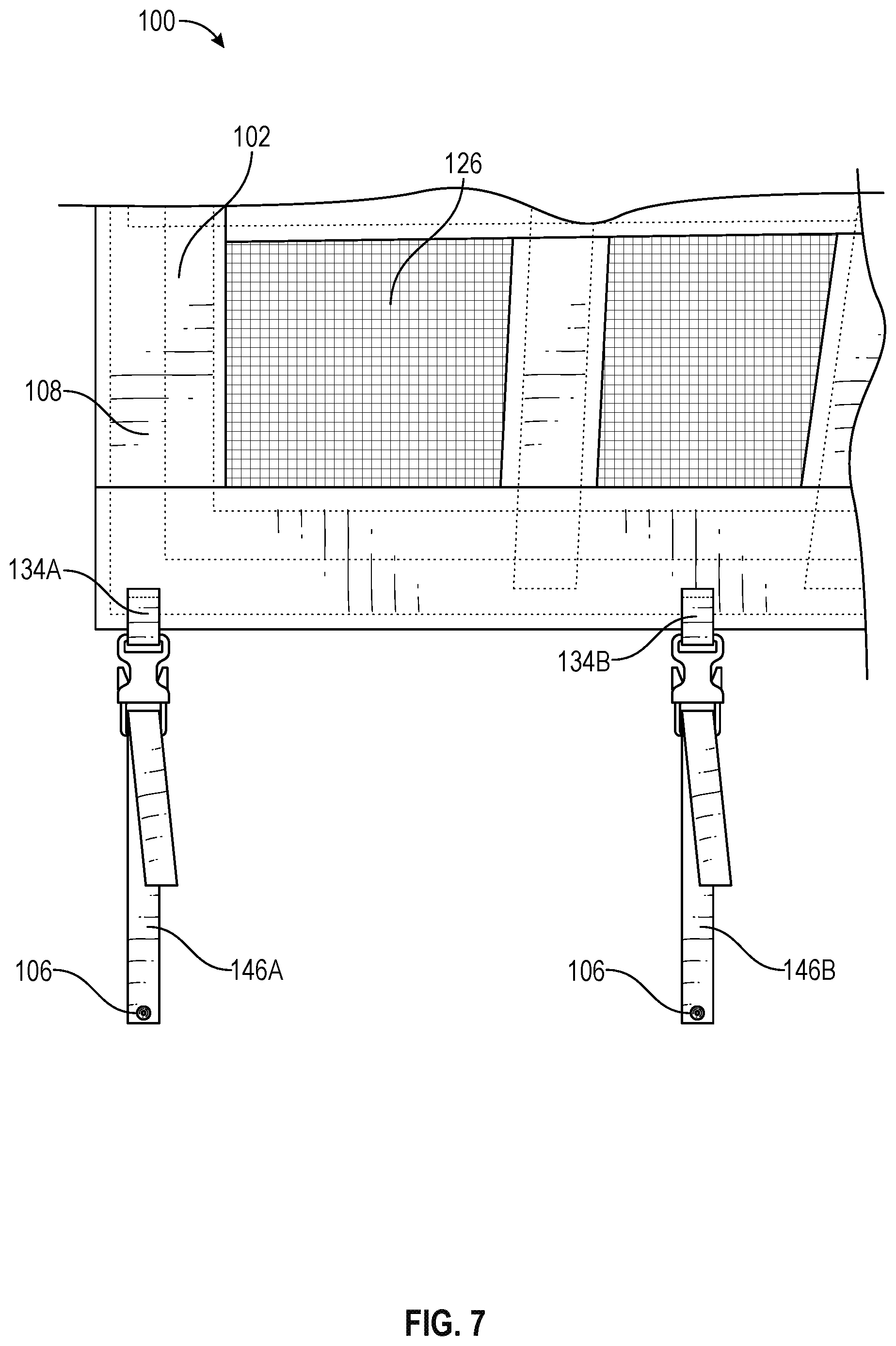 Patent US12317856 Figure 6 – Removably attachable manger cover and system for horse trailers