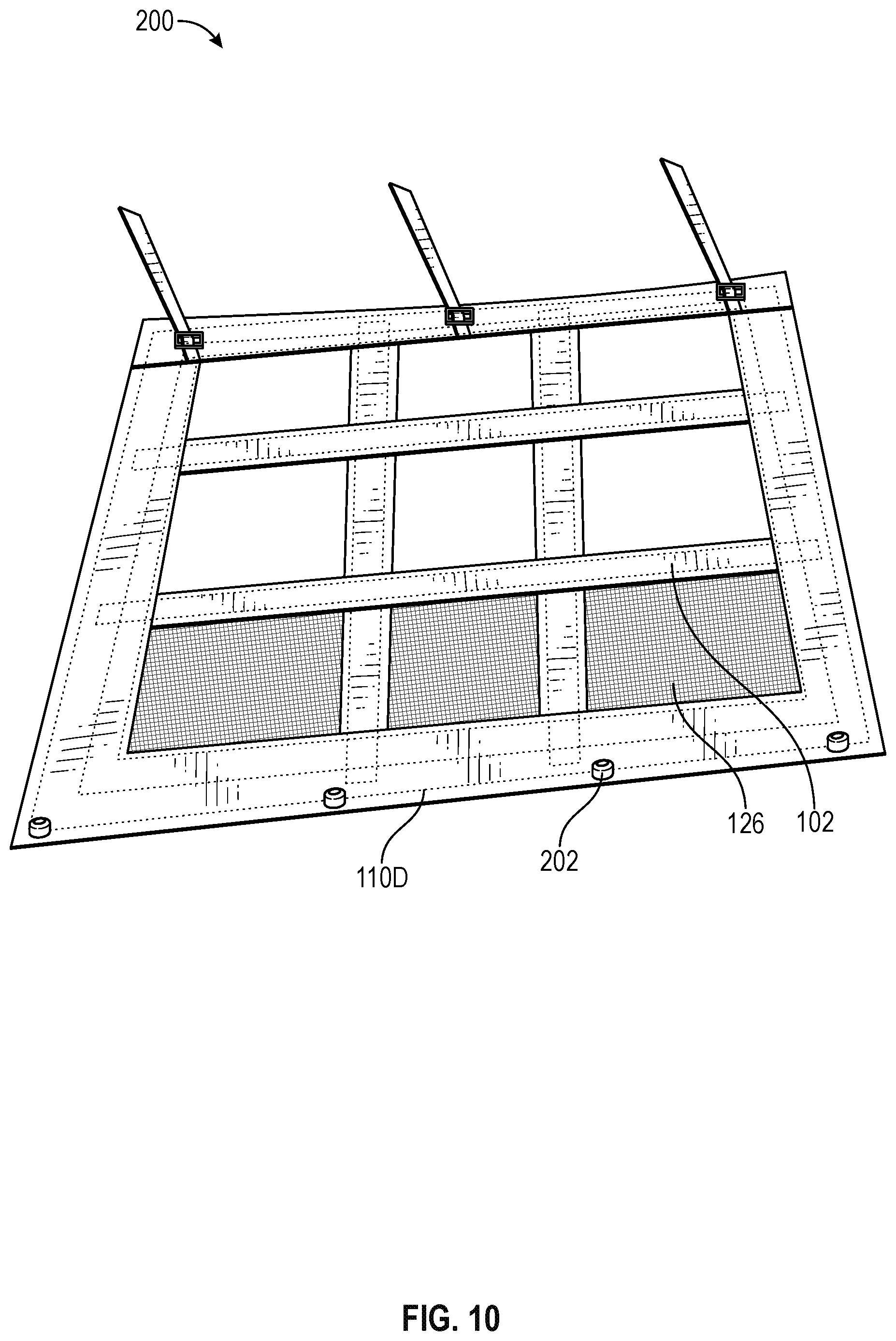Patent US12317856 Figure 9 – Removably attachable manger cover and system for horse trailers