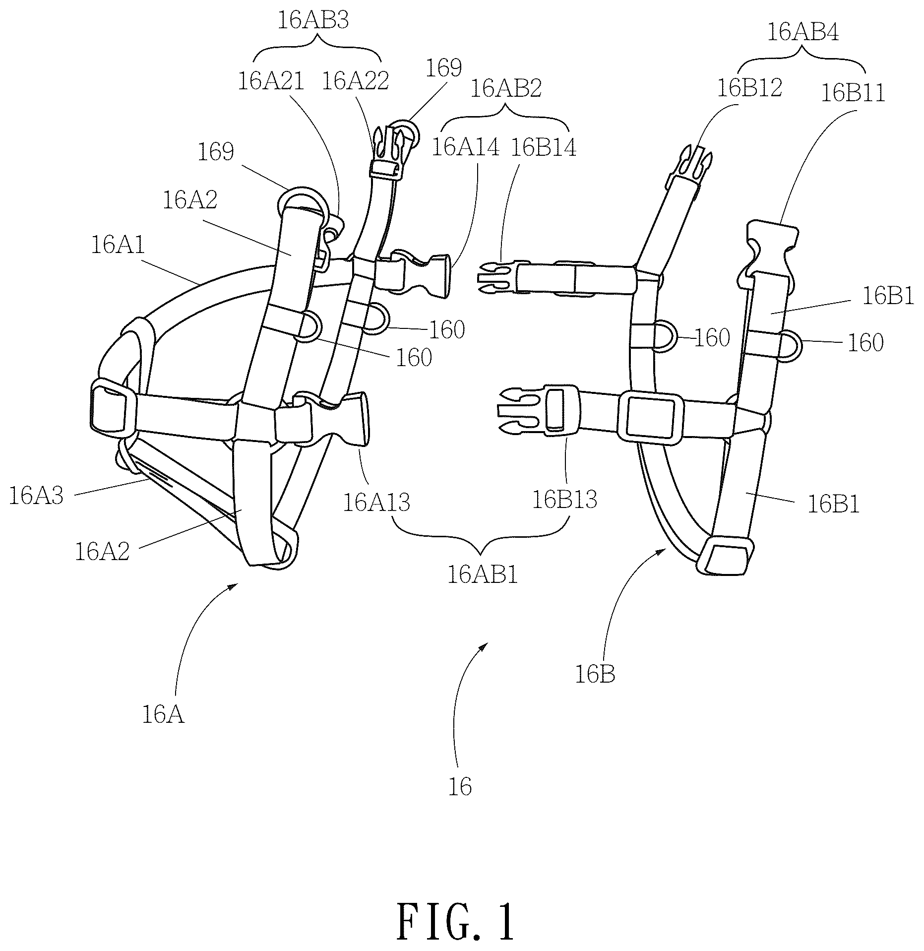 Patent US12317864 Figure 1 – Body-worn structure