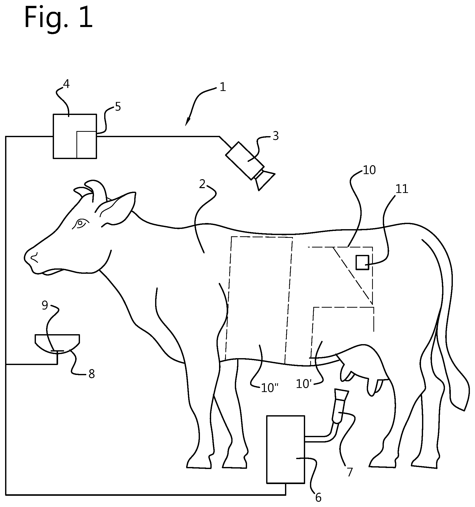 Patent US12317866 Figure 1 – Ruminant animal monitoring system
