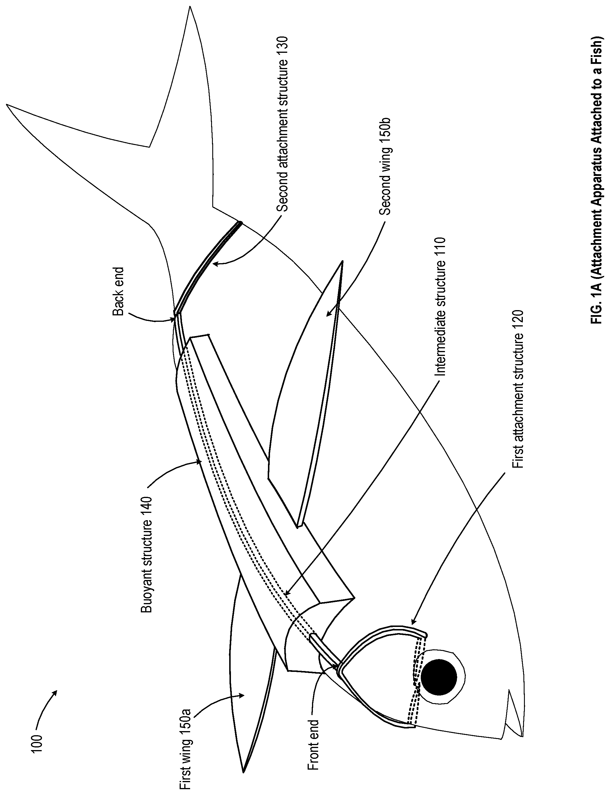 Patent US12317875 Figure 1 – Fish attachment apparatus
