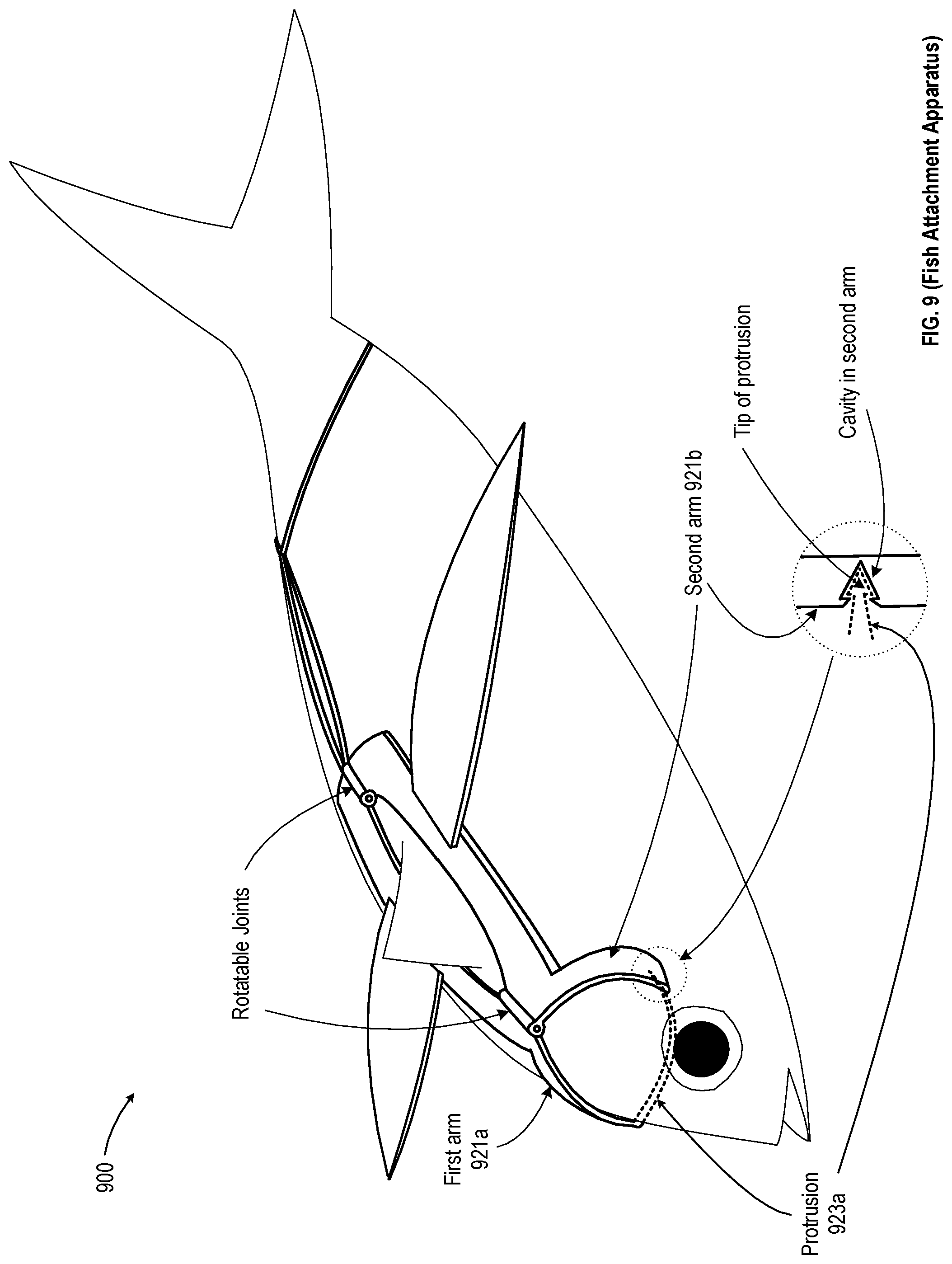 Patent US12317875 Figure 11 – Fish attachment apparatus