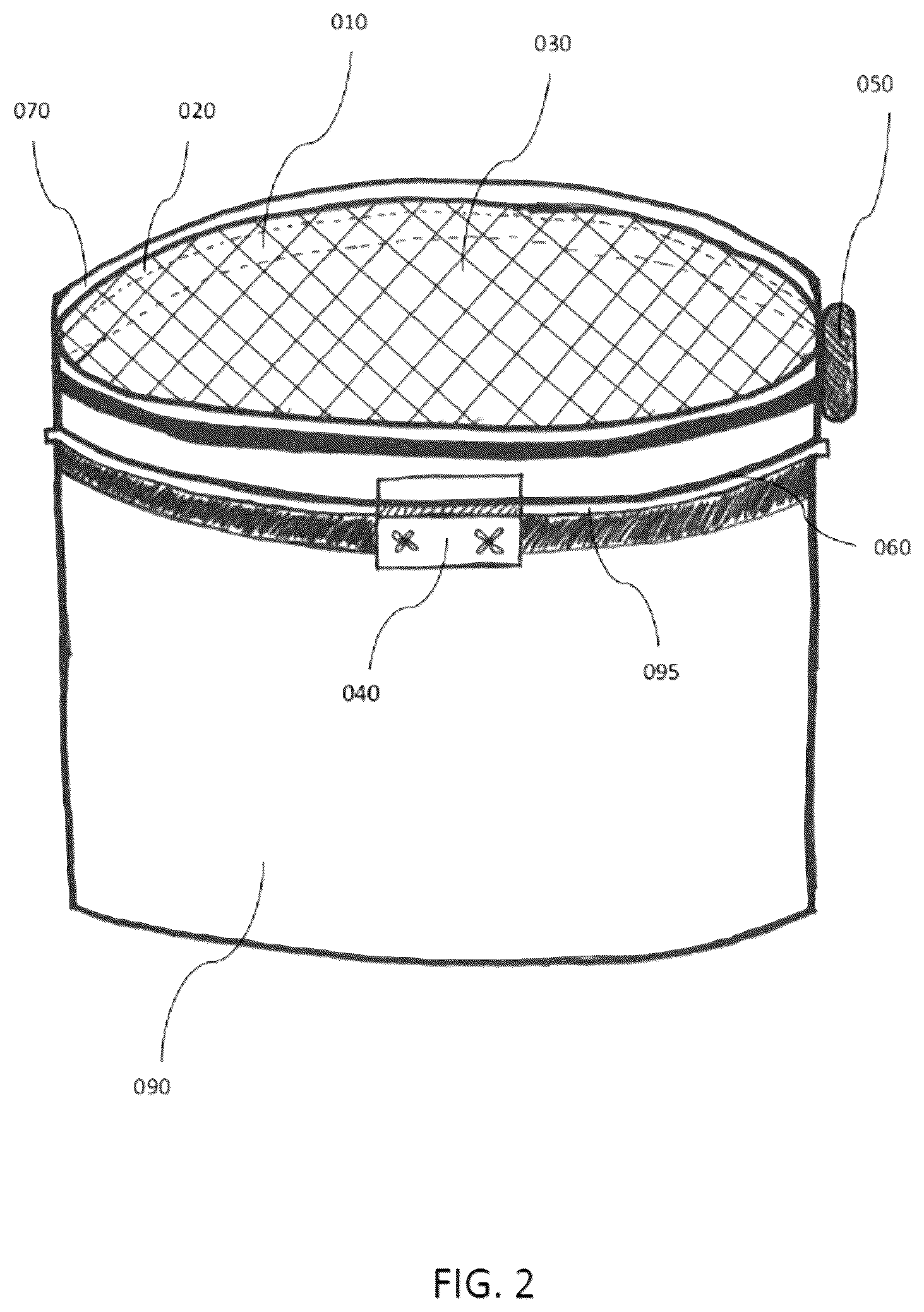 Patent US12317880 Figure 2 – Electrified garbage container cover