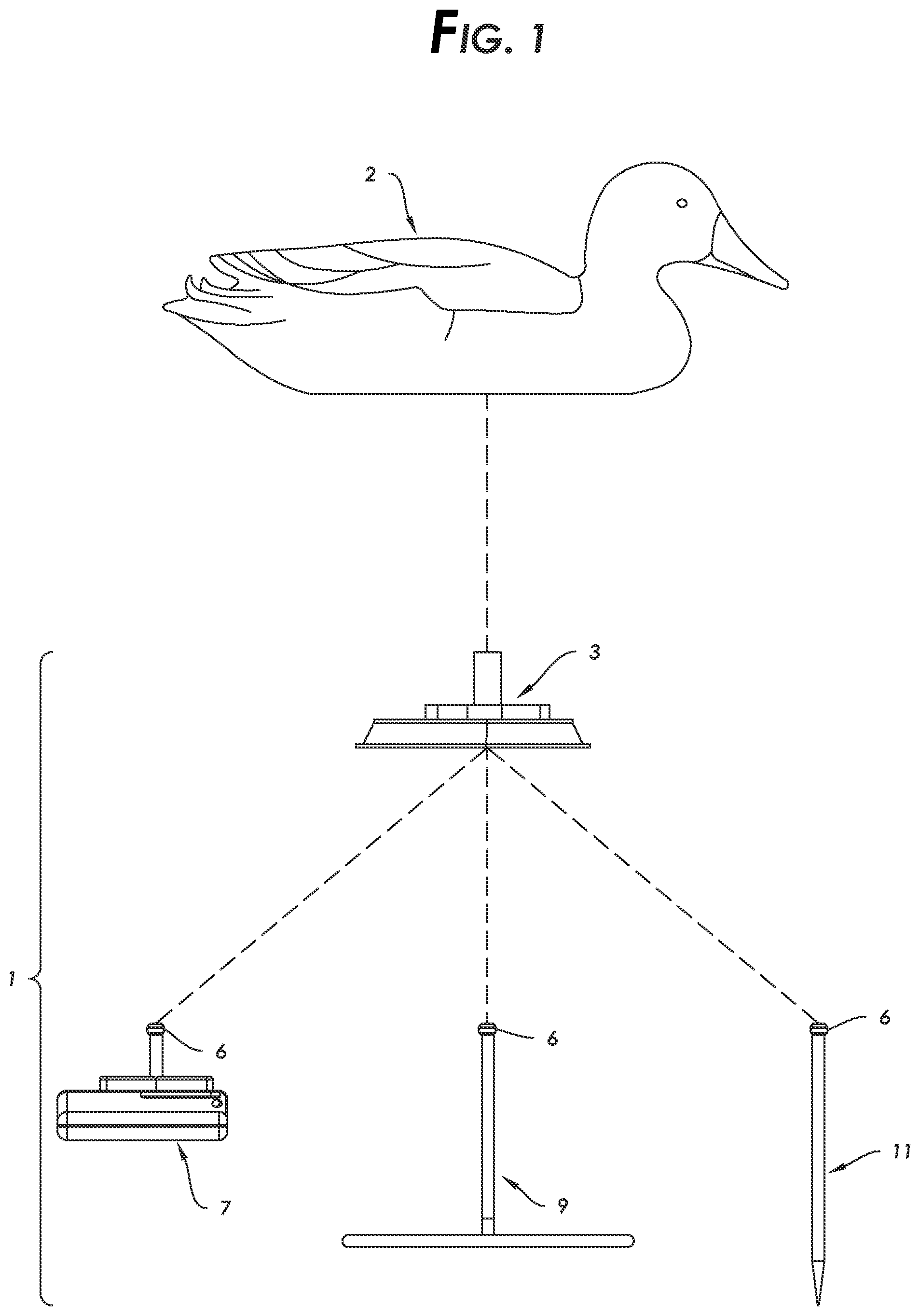 Patent US12317885 — Modular system for a decoy — Figure 1