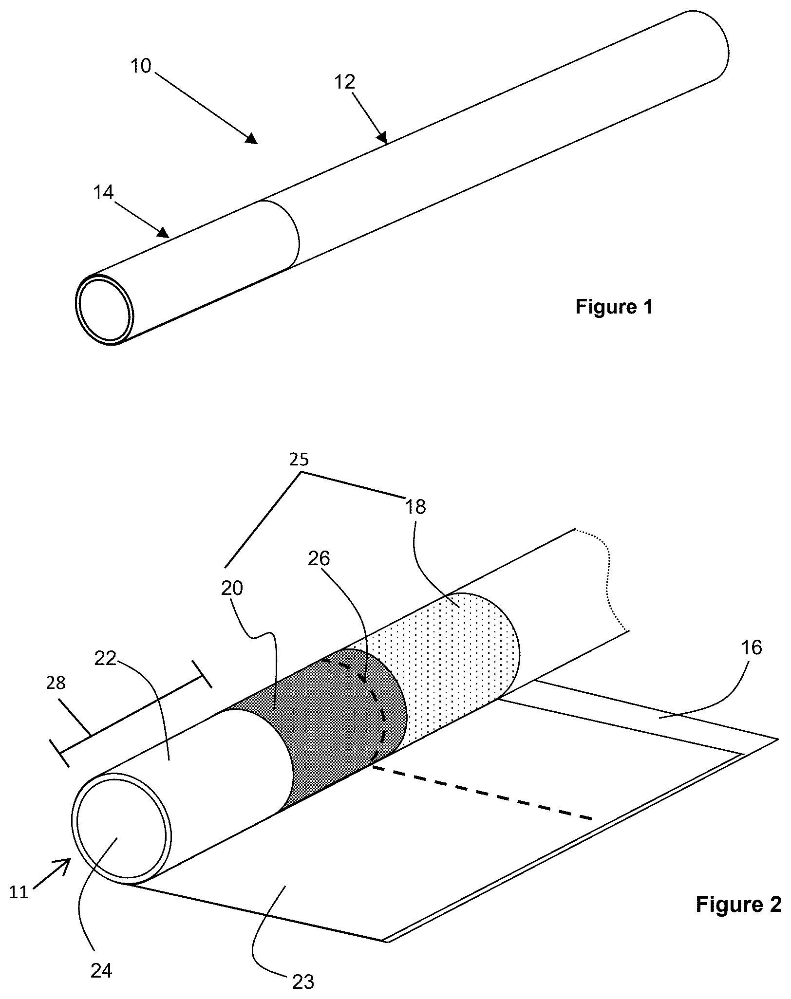 Patent US12317920 Figure 1 – Smoking article with a mouth end cavity and ventilation
