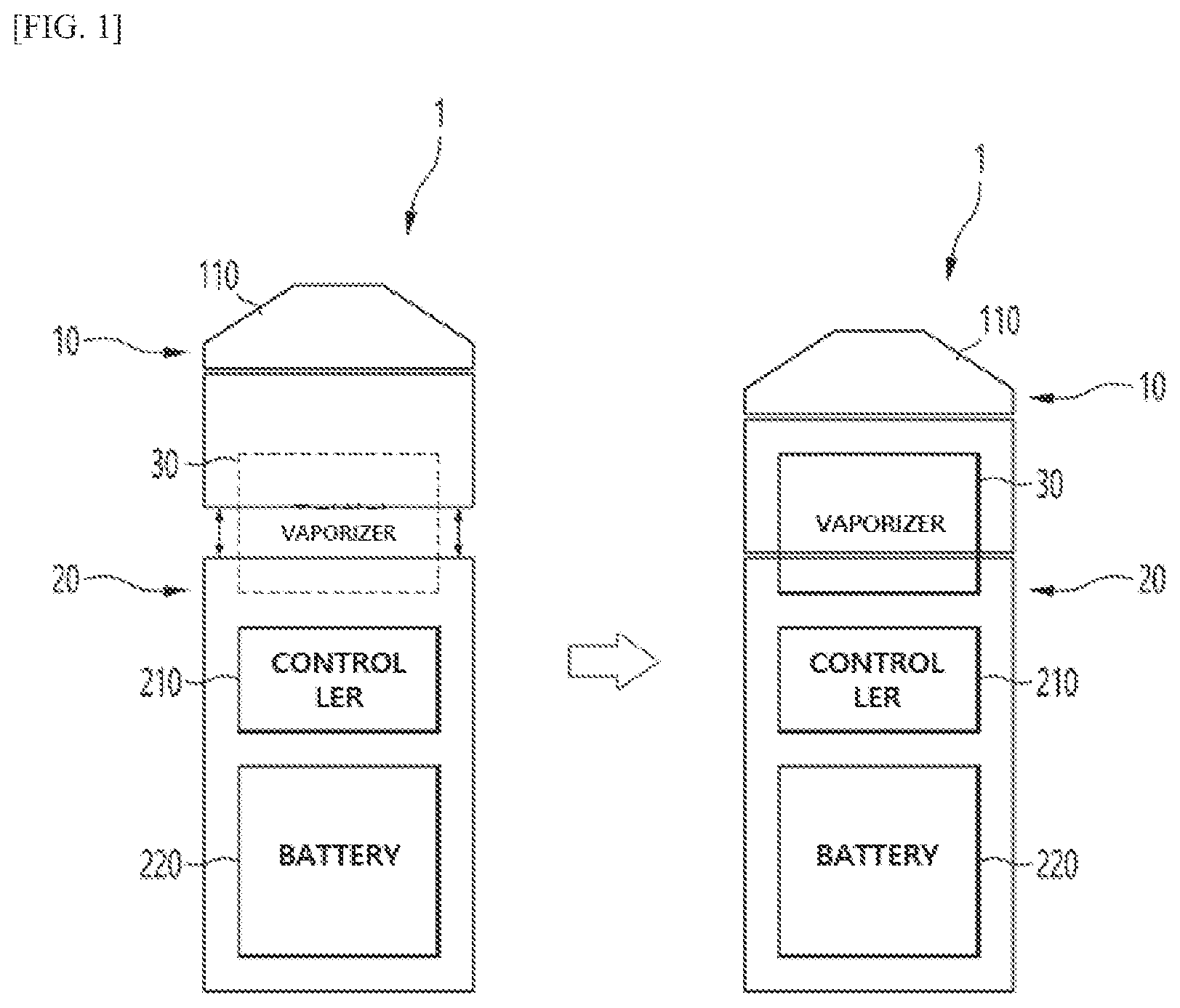 Patent US12317922 Figure 1 – Ultrasonic-based aerosol generation device and cartridge recognition method thereof
