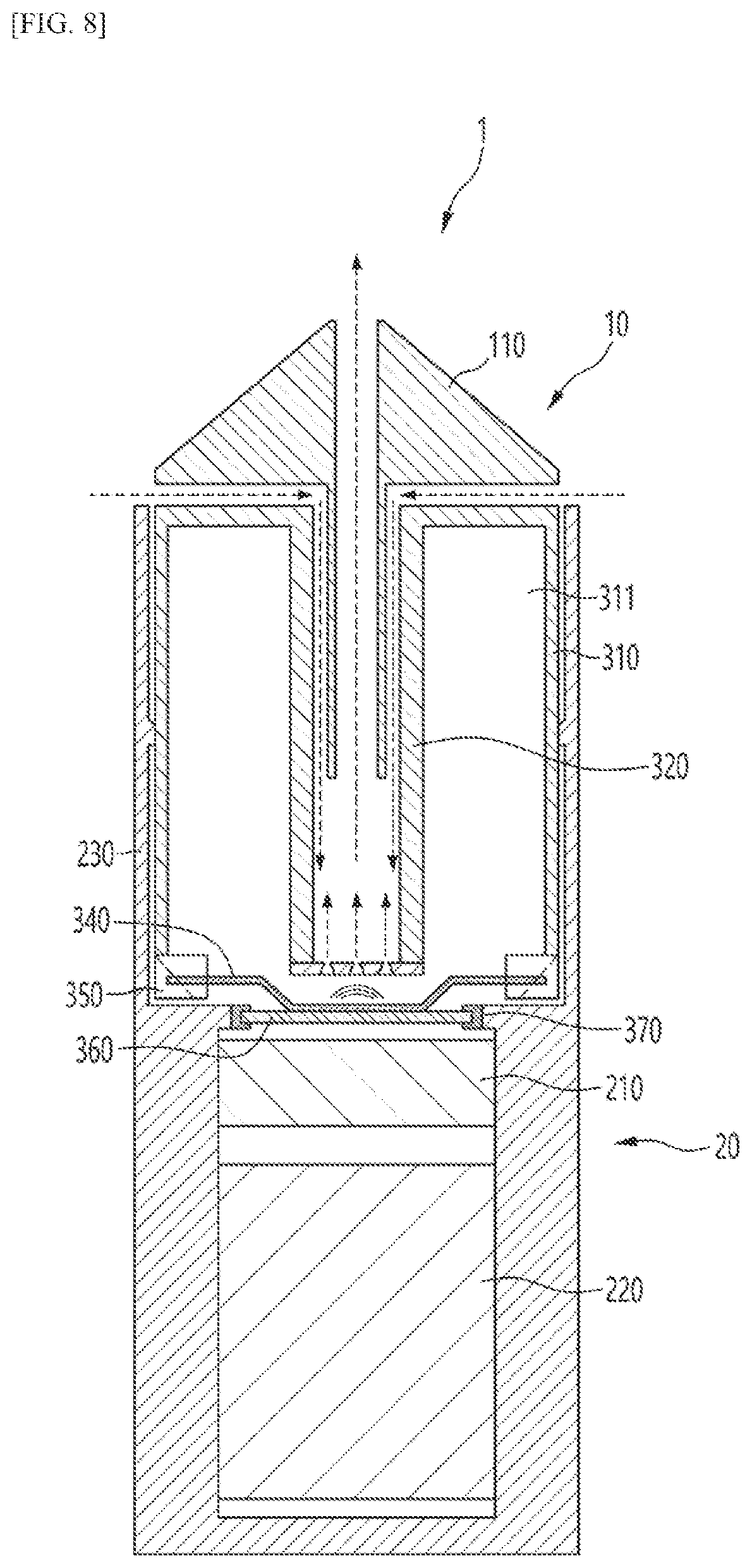 Patent US12317922 Figure 8 – Ultrasonic-based aerosol generation device and cartridge recognition method thereof