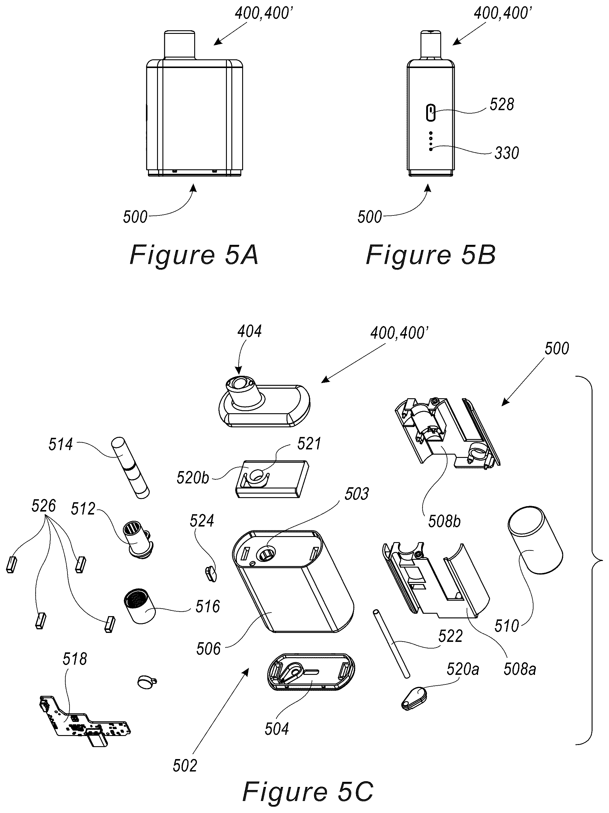 Patent US12317924 Figure 6 – Vaporizer device with a cigarette adapter and method of using the vaporizer device