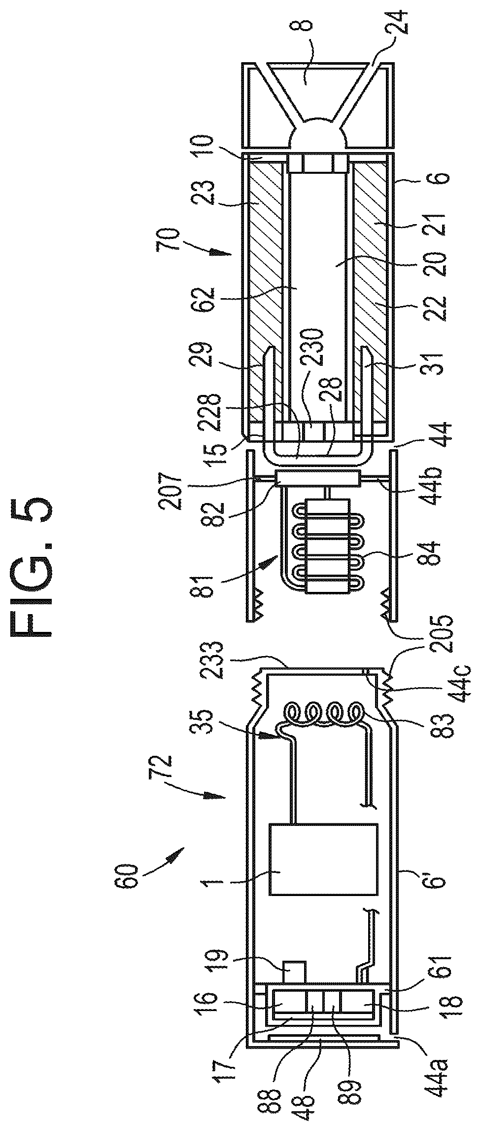 Patent US12317926 Figure 5 – Electronic vaping device and components thereof