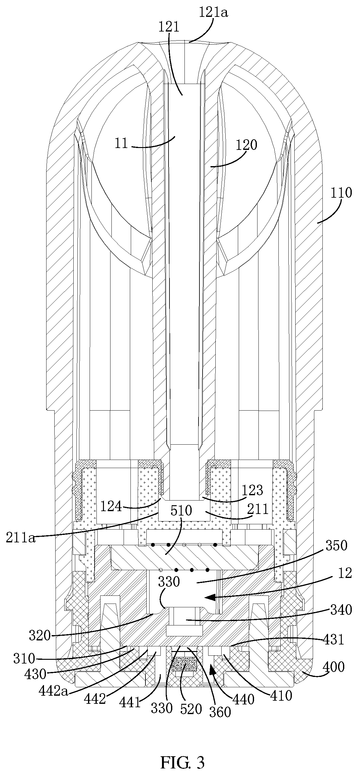 Patent US12317932 Figure 3 – Atomizer and electronic atomizing device having the same