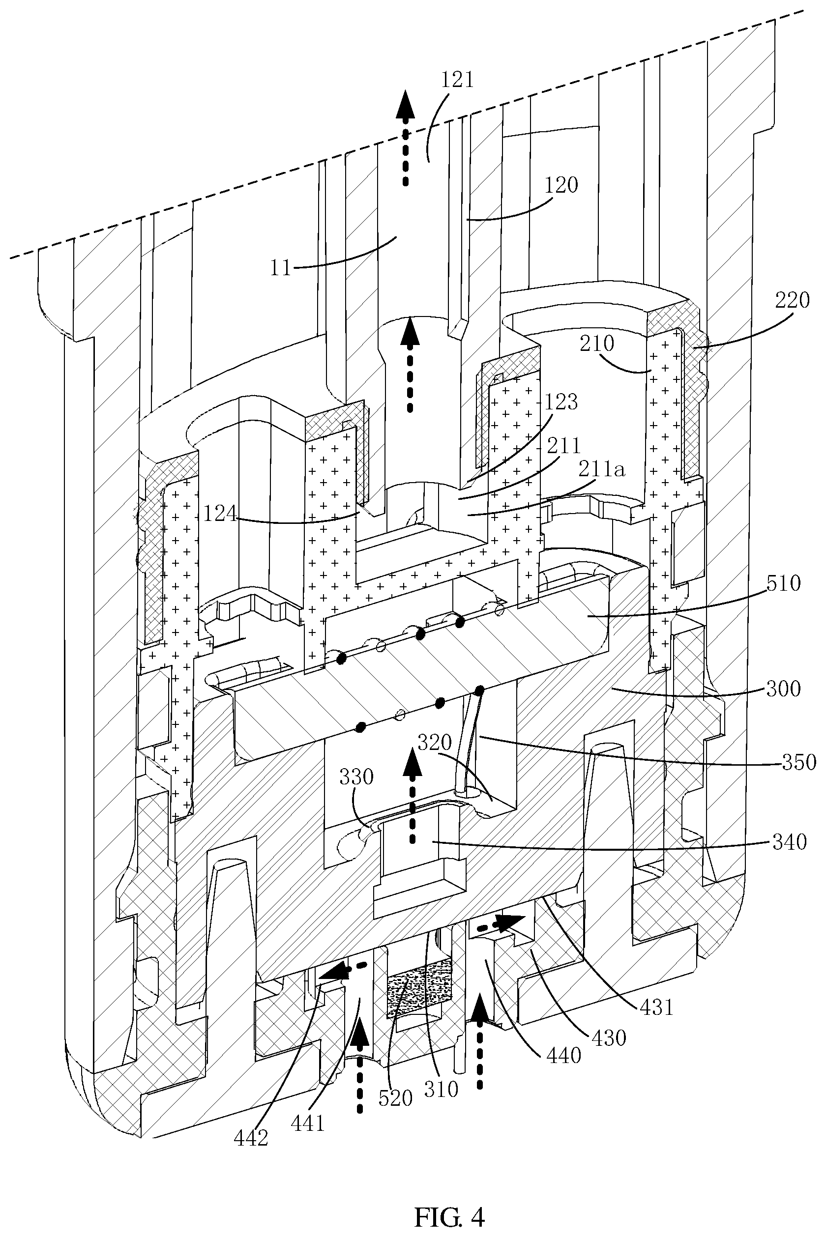 Patent US12317932 Figure 4 – Atomizer and electronic atomizing device having the same