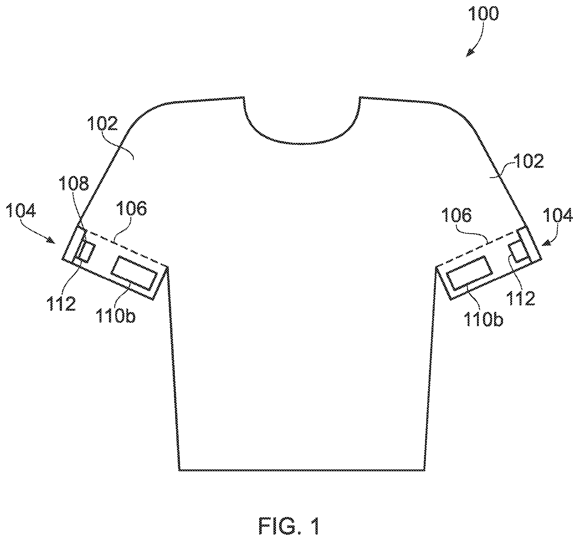 Patent US12317940 Figure 1 – Blood flow restriction sportswear garment