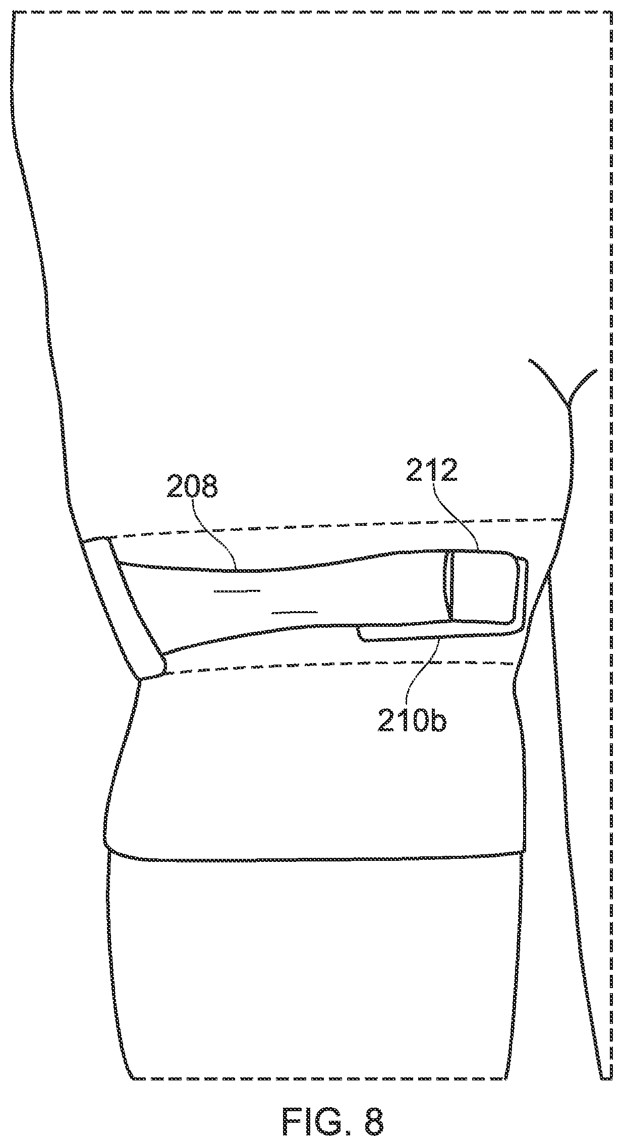 Patent US12317940 Figure 8 – Blood flow restriction sportswear garment