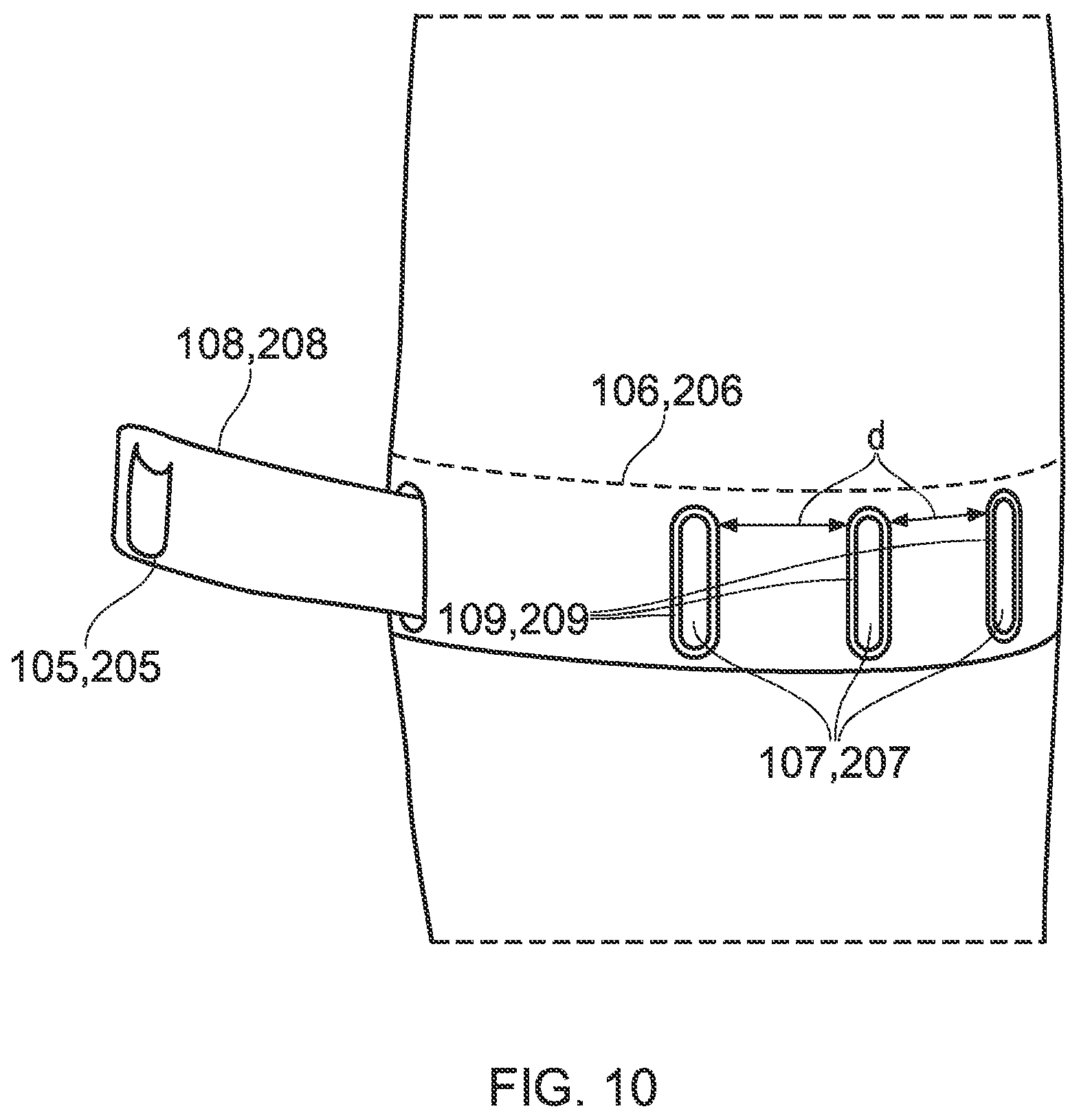 Patent US12317940 Figure 10 – Blood flow restriction sportswear garment