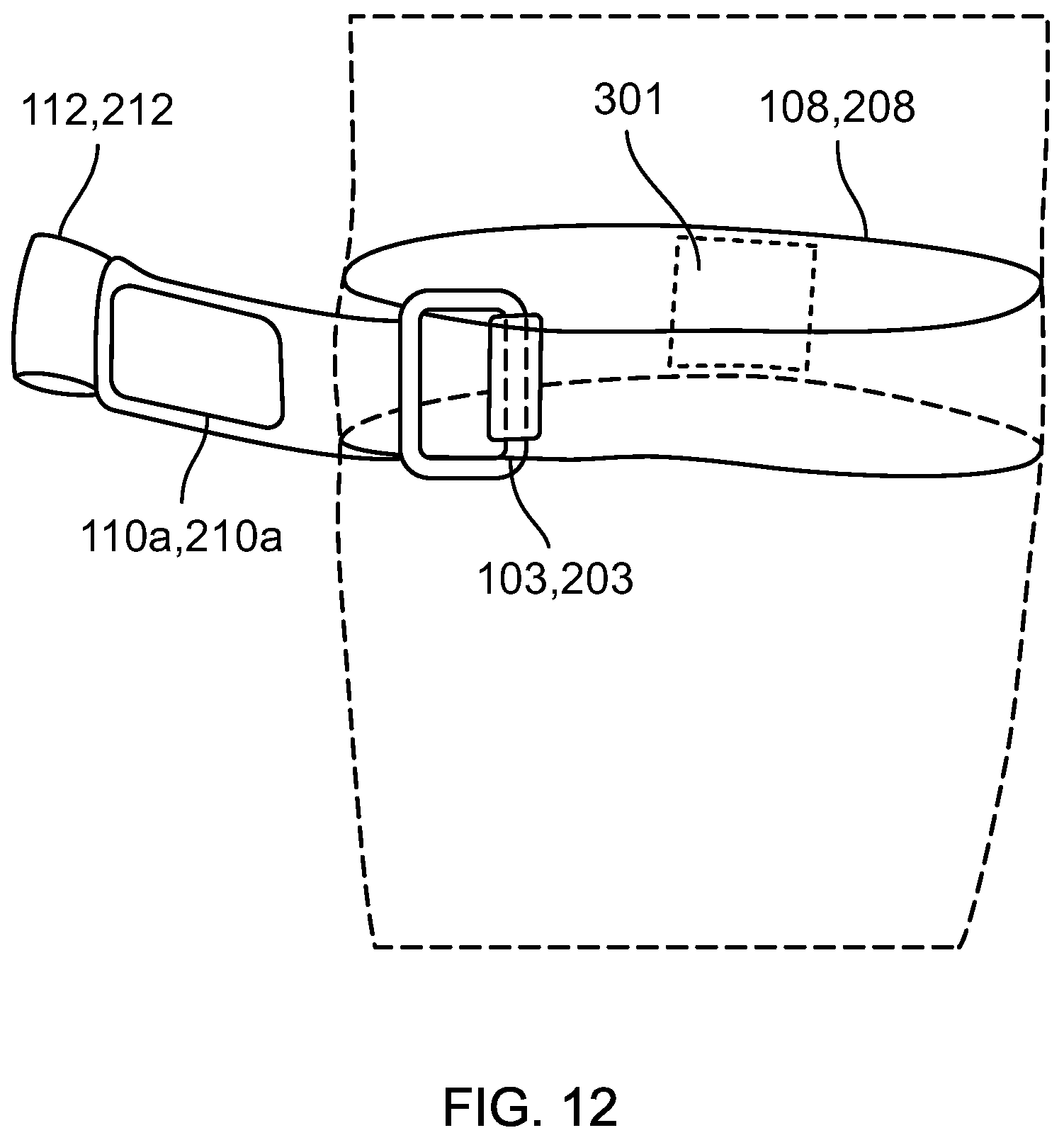 Patent US12317940 Figure 12 – Blood flow restriction sportswear garment