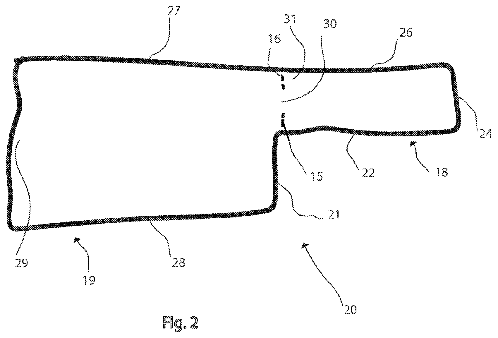 Patent US12317943 Figure 2 – One-piece looped scarf