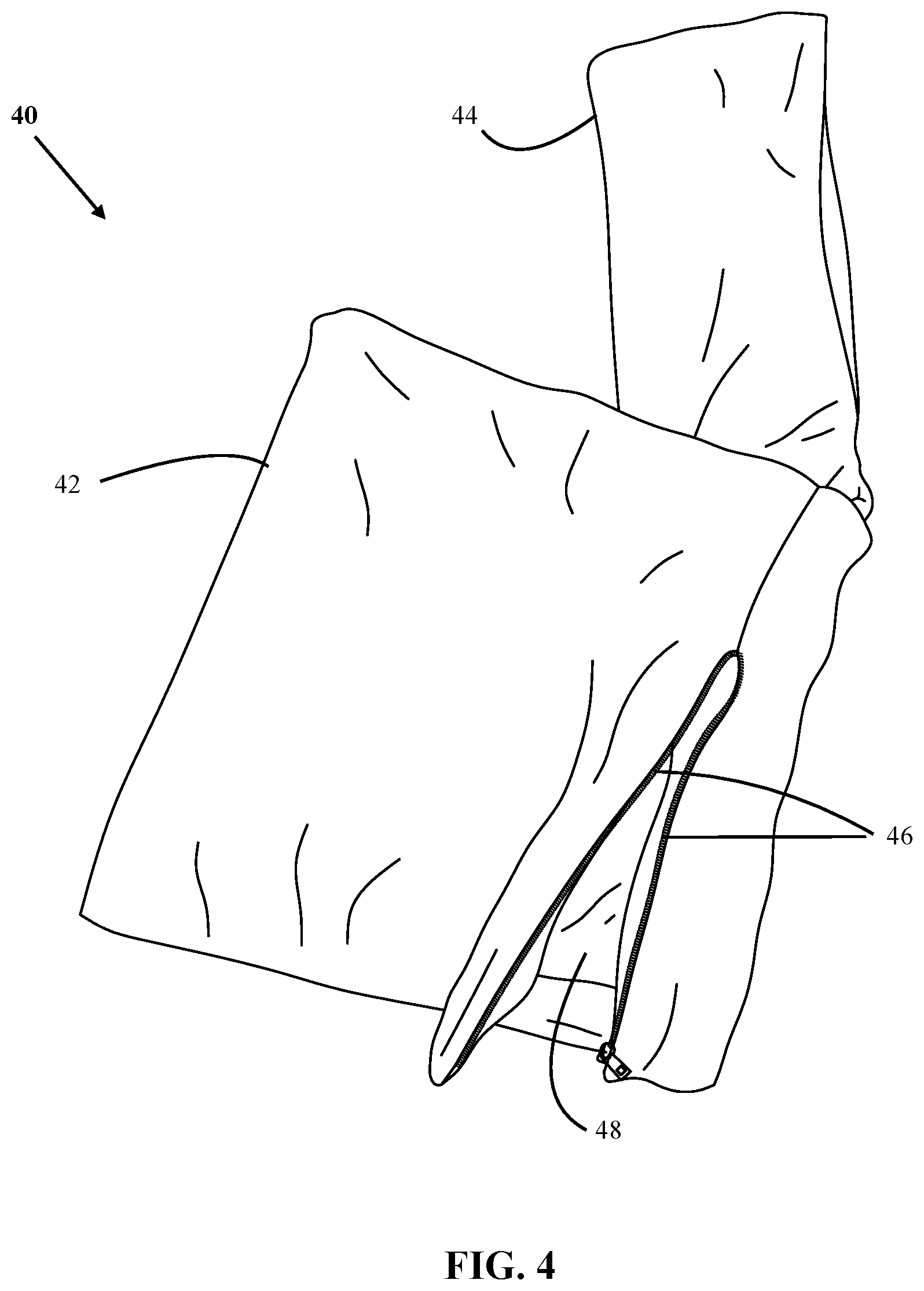 Patent US12317943 Figure 4 – One-piece looped scarf