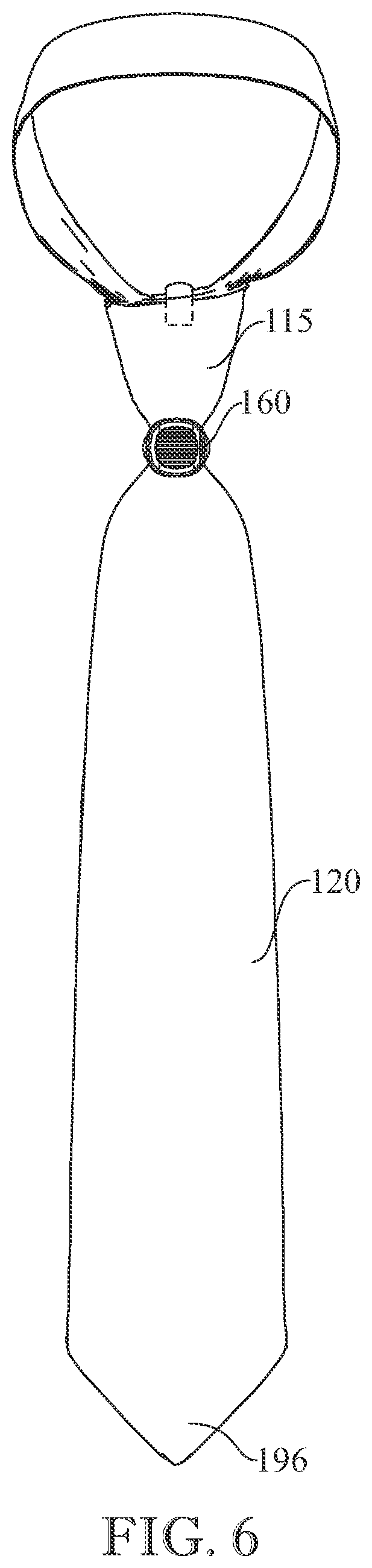 Patent US12317944 Figure 6 – Clip assembly for a necktie