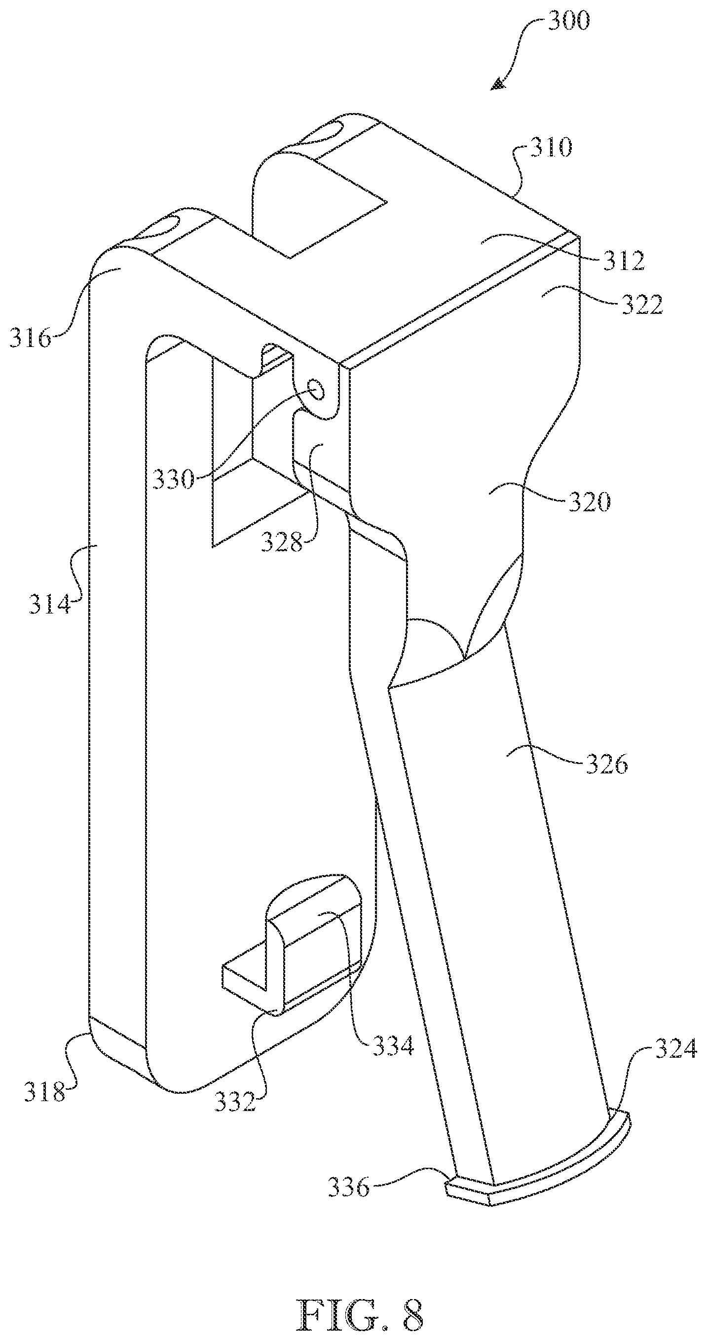 Patent US12317944 Figure 8 – Clip assembly for a necktie