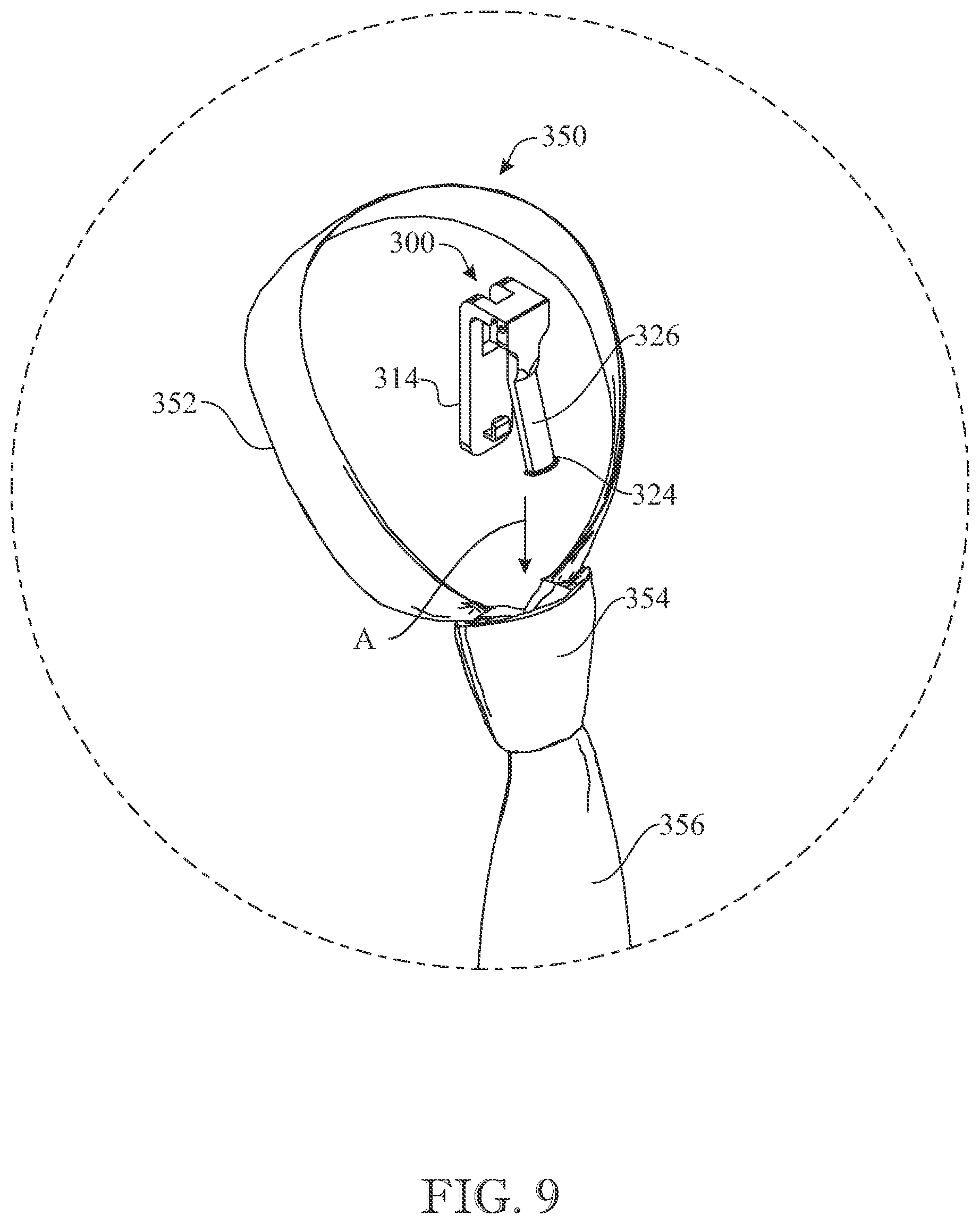 Patent US12317944 Figure 9 – Clip assembly for a necktie