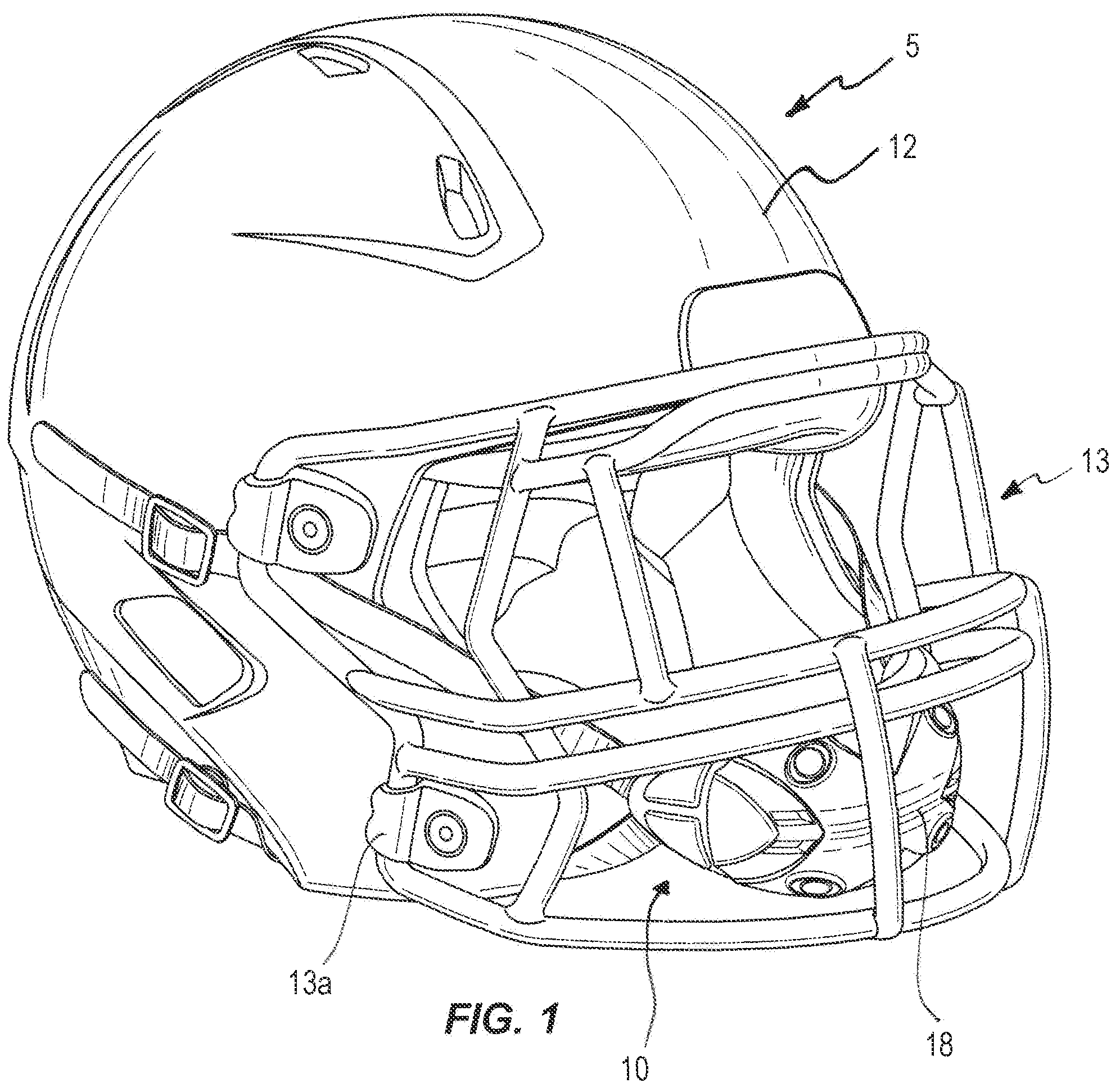 Patent US12317946 — Protective sports helmet chinstrap assembly — Figure 1
