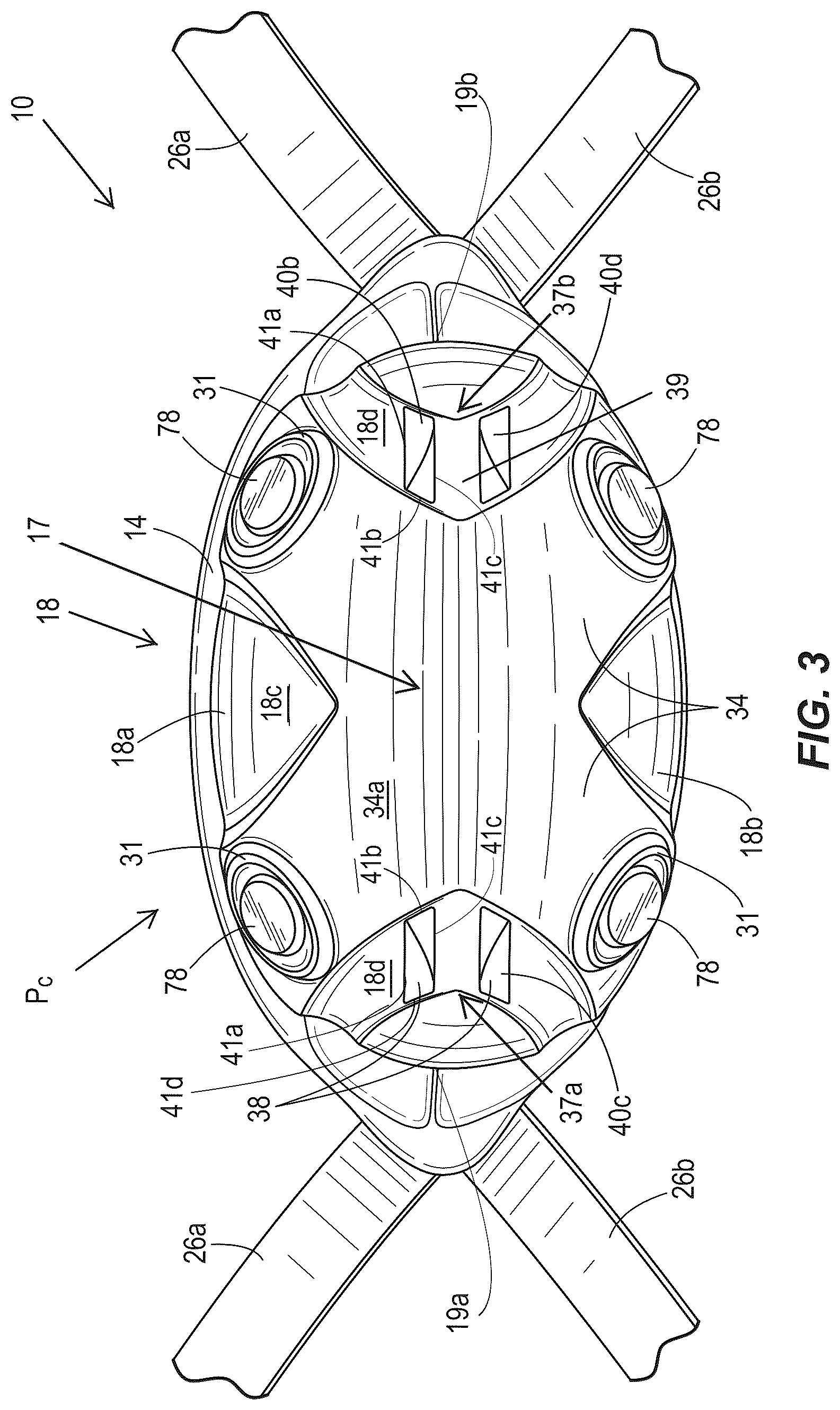 Patent US12317946 Figure 3 – Protective sports helmet chinstrap assembly