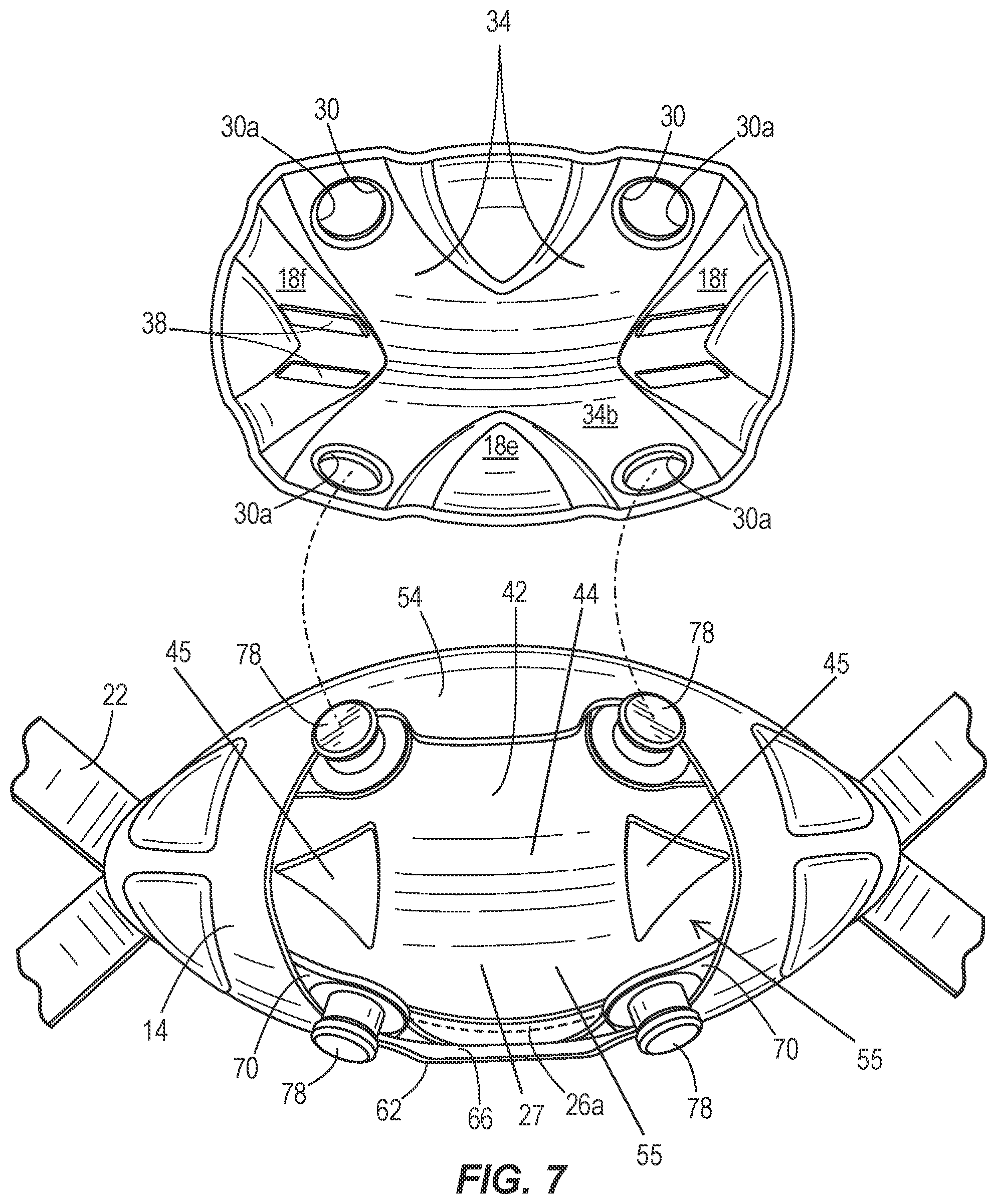 Patent US12317946 Figure 7 – Protective sports helmet chinstrap assembly